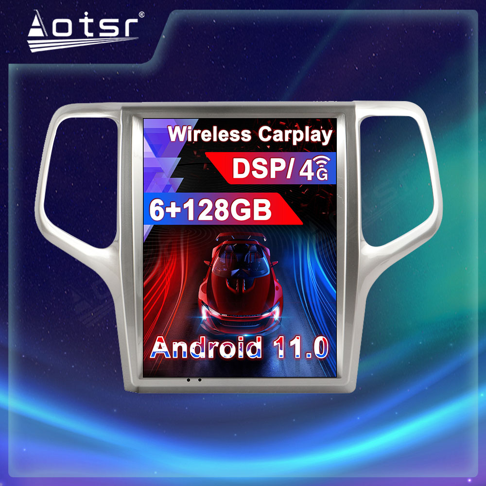 Android 11.0 multimedia player with GPS navigation stereo main unit DSP Carplay 6GB + 128GB suitable for Jeep 08-13 Grand Cherokee-Aotsr official website