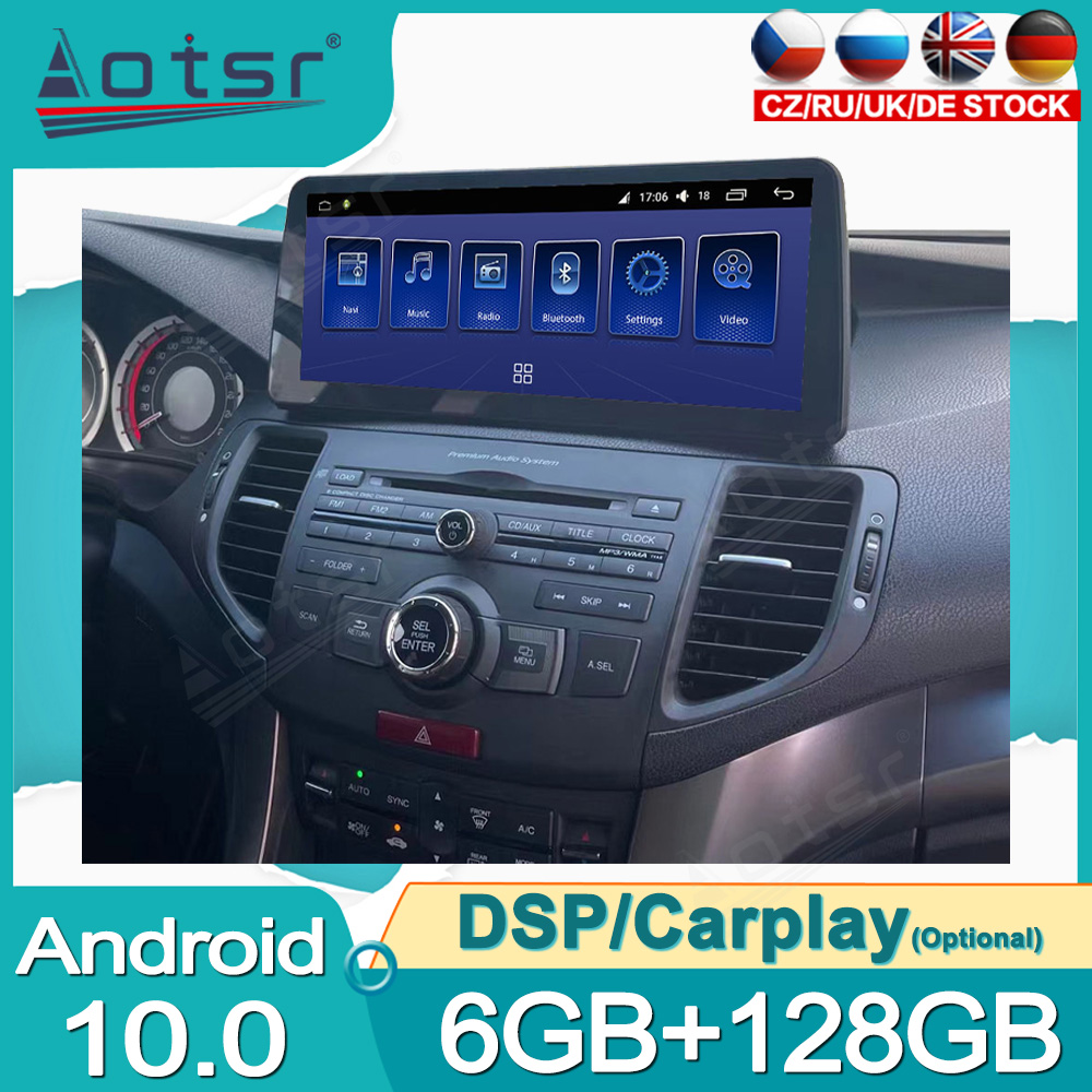 Android 10.0 multimedia player with GPS navigation stereo main unit DSP Carplay 6GB + 128GB suitable for Honda spirior