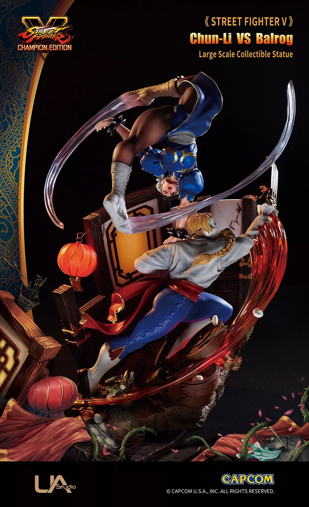 Unique Art "Street Fighter V" Authorized Statue Chun-Li VS Vega, 1/6 Scale Figures