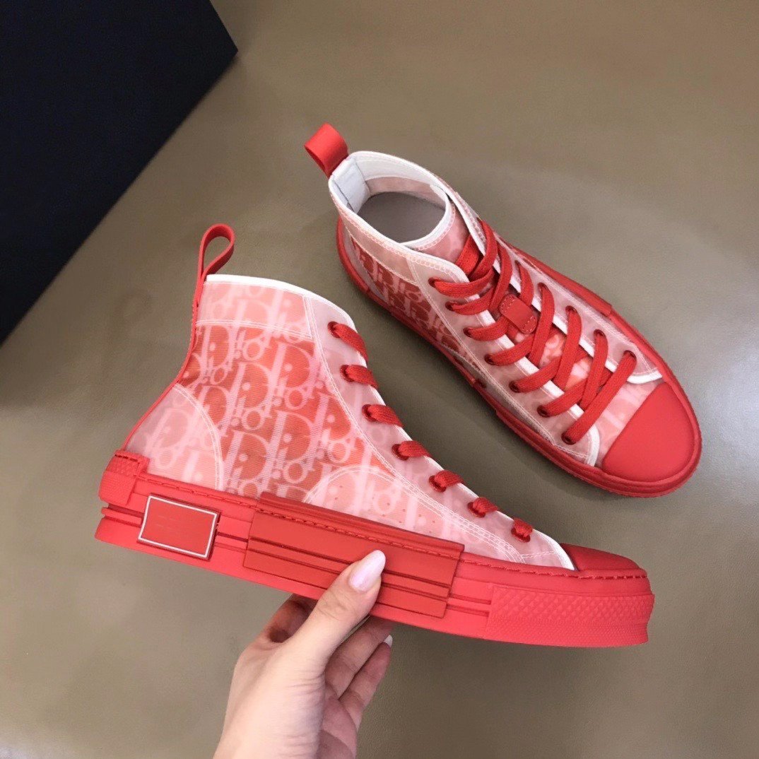B23 Red High-top Canvas Shoes