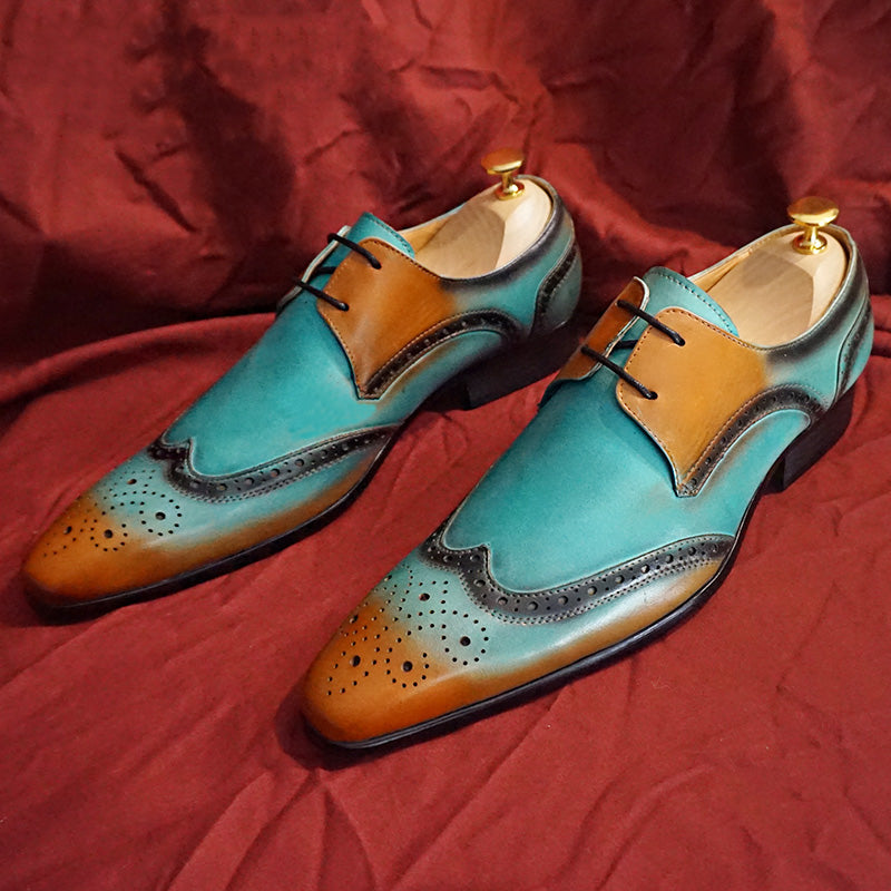 gradient two-tone brogues
