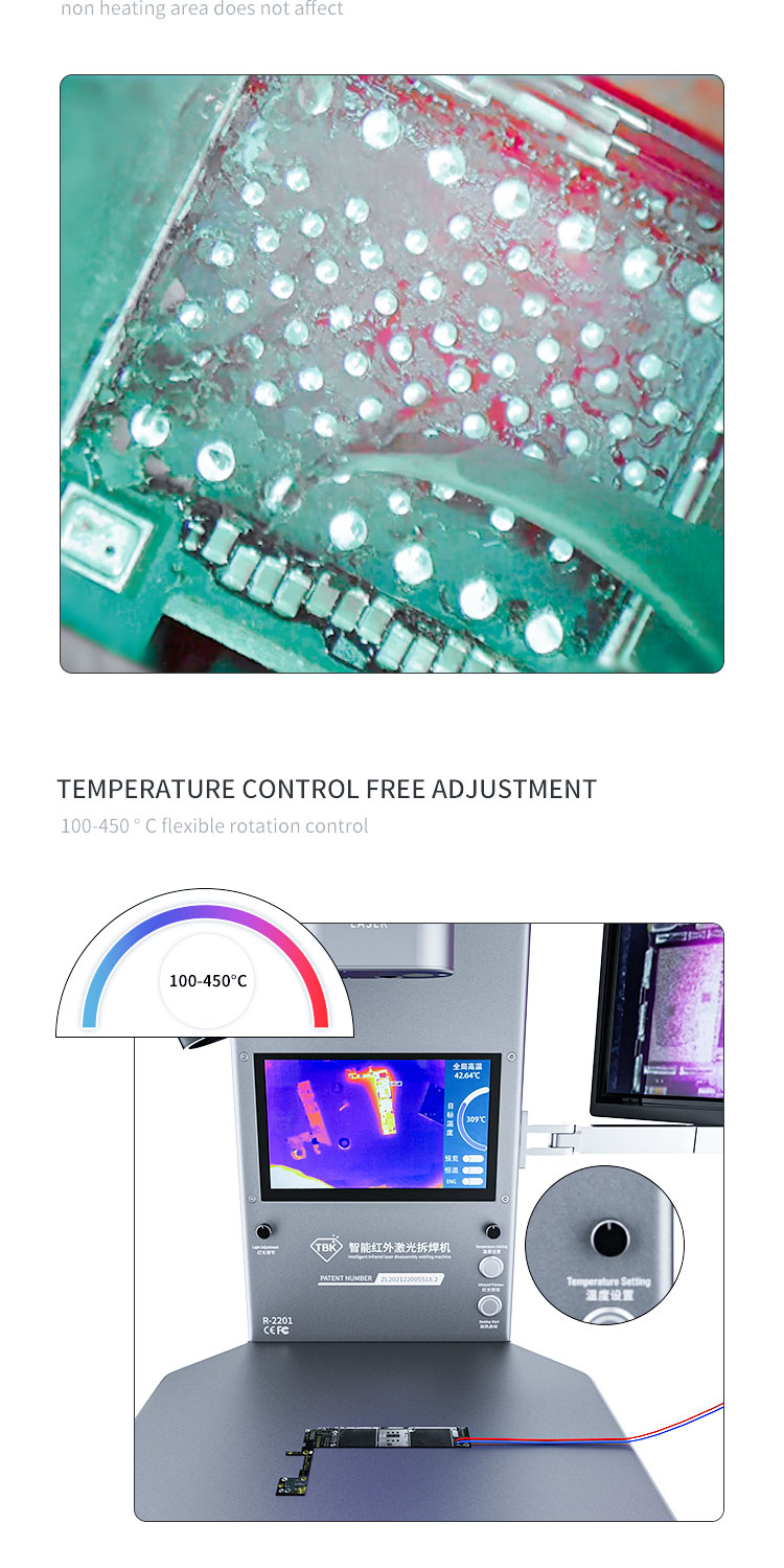 Intelligent Thermal Infrared Imager Analyzer BGA Rework Station Built-in Laser Heating De-soldering with Microscope for Iphone Circuit Board repair