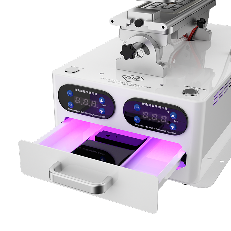 TBK 258S  Built in Vacuum Pump and UV Curing Light Box OCA Removal Intelligent Constant Temperature Heating Screen Separator