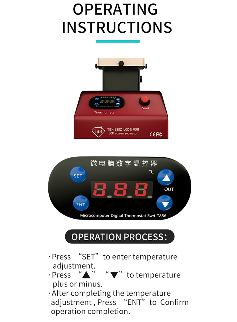 TBK-988Z Multi-Function Screen-Separator Heating Worktop