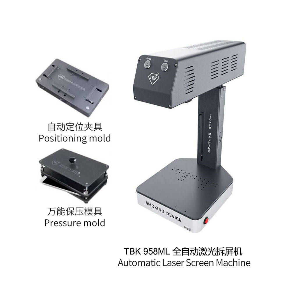 TBK958ML New Arrival Back Glass Door Removing Laser Machine, Logo Printer, and LCD Separating Machine Built-in fume extractor for Iphone