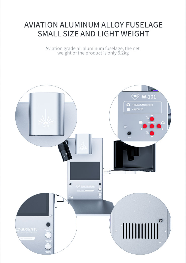 Intelligent Thermal Infrared Imager Analyzer BGA Rework Station Built-in Laser Heating De-soldering with Microscope for Iphone Circuit Board repair