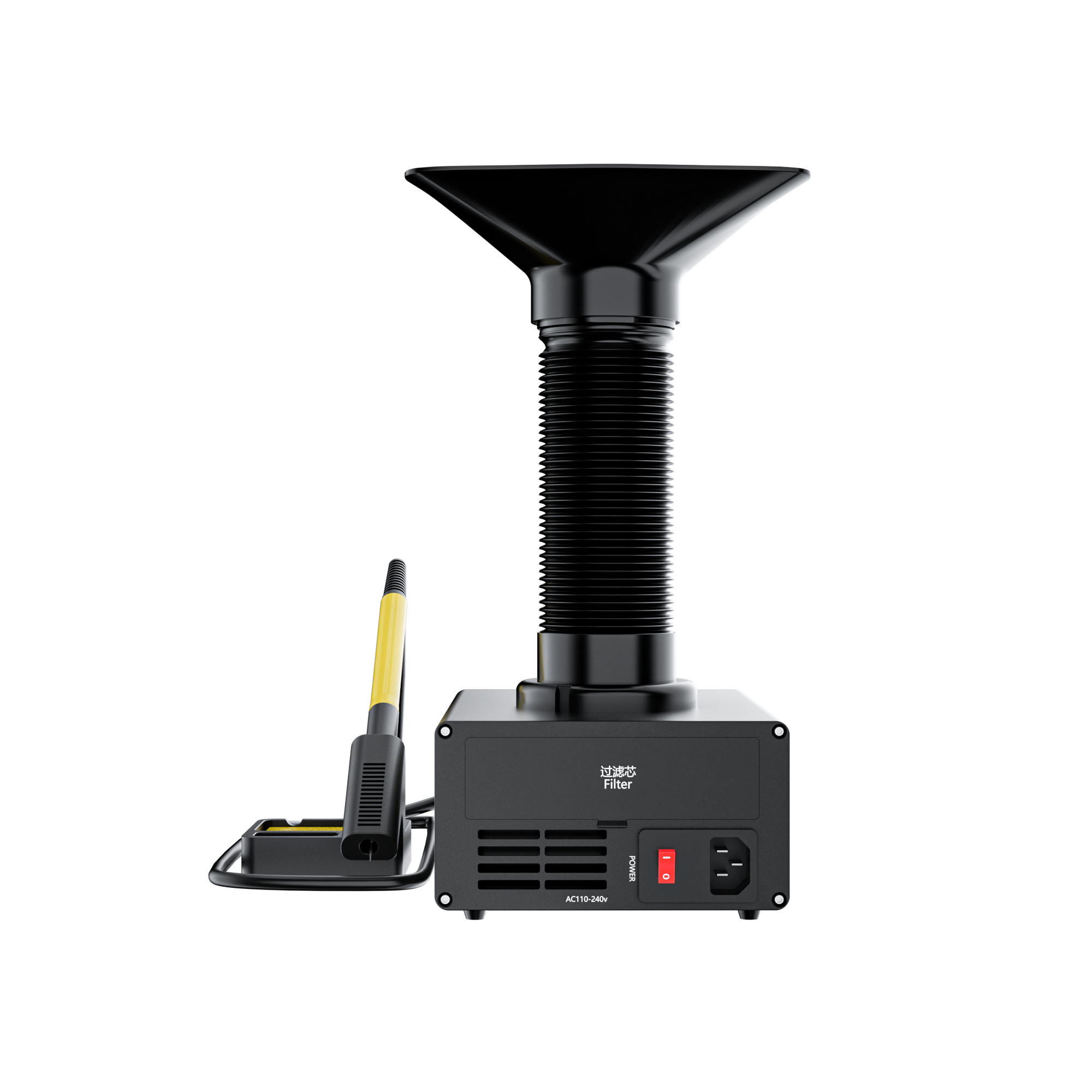 TBK D201 Intelligent Thermostatic Soldering Iron with Smoke Exhaust, Mobile Phone Chip PCB Welding Repair Tool T12