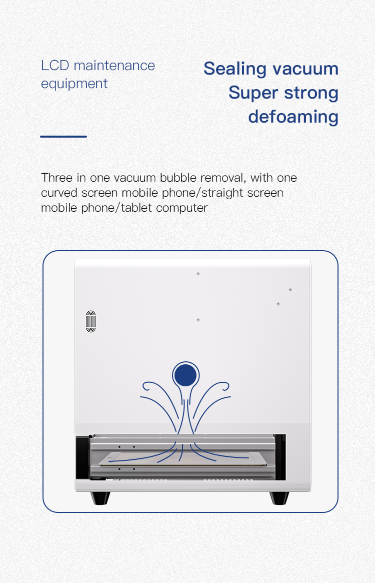TBK 208C lamination and defoaming machine for 15 inch Big Flat Edge Table Computer LCD Curved Screen Repair Replacement Vacuum OCA