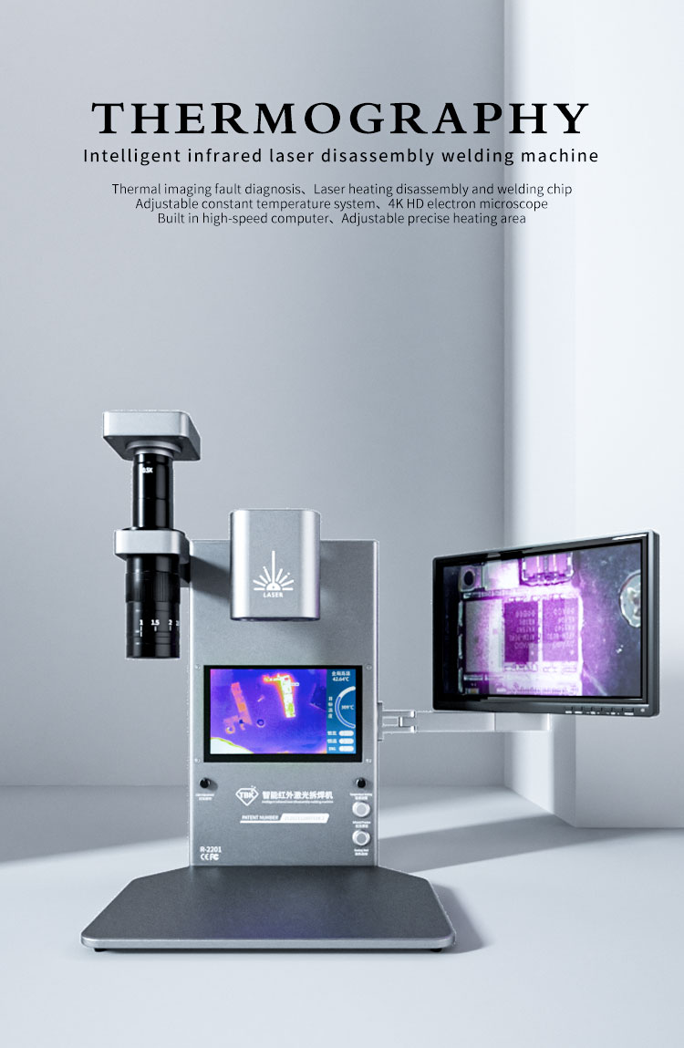 Intelligent Thermal Infrared Imager Analyzer BGA Rework Station Built-in Laser Heating De-soldering with Microscope for Iphone Circuit Board repair