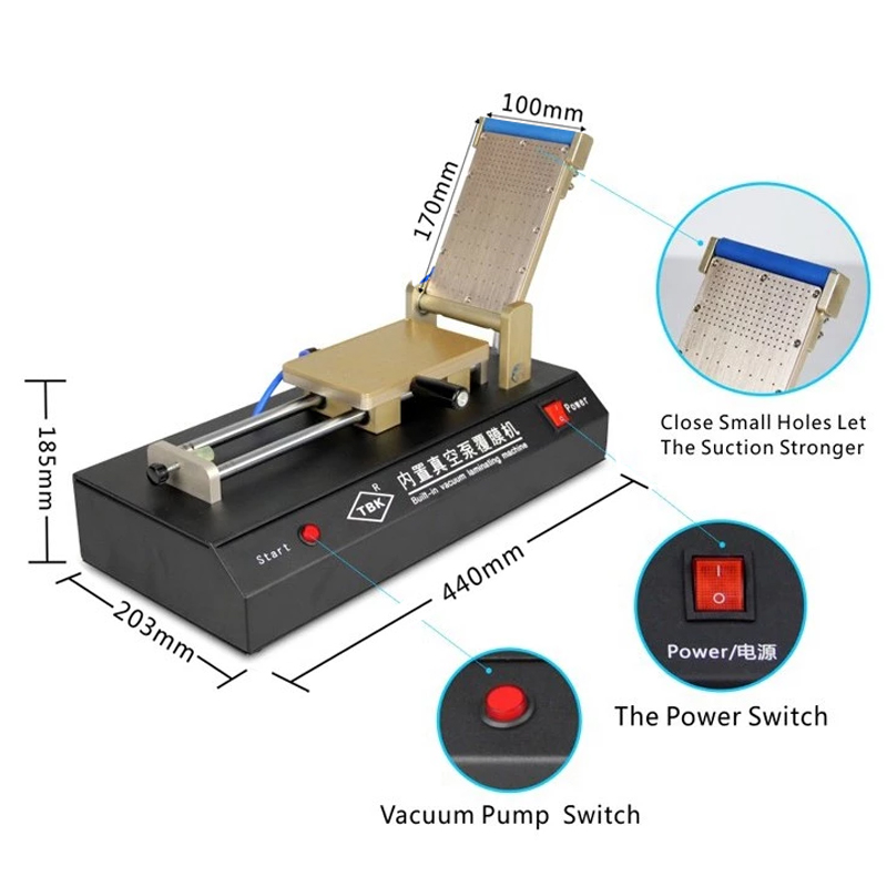 TBK-761 Manual OCA Polarizer Film Laminating Machine Cheap And Profession Build in Vacuum Pump