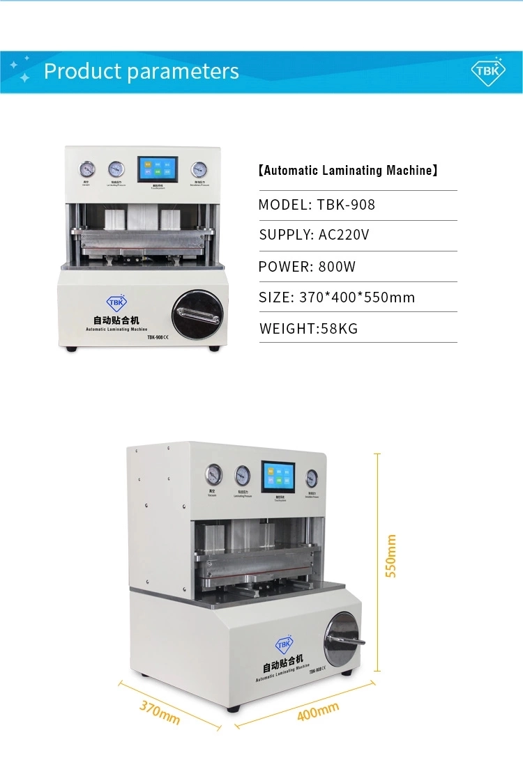 TBK-908 LCD Display Laminating and Bubble-Removing Machine