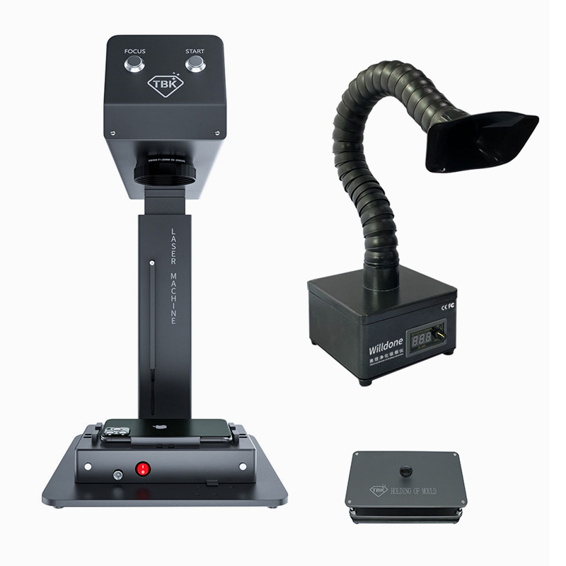 TBK 958M TBK958M TBK-958M Auto Focus Mini Portable Rear Back Door Glass Removing Laser Engraving and Separating Machine for Iphone and Samsung mobile phone with Logo Printer