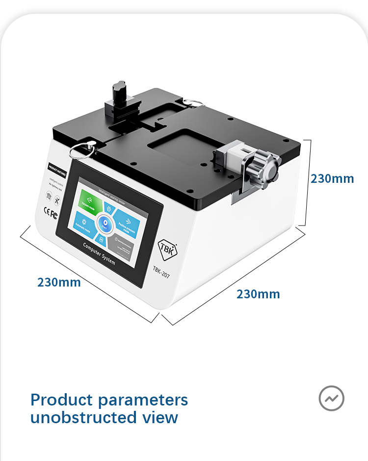 2023 New TBK 207 3 in 1 Air Tightness Waterproof and Dustproof Air Tightness Detector Intelligent Phone Tester for LCD Screen of mobile phone