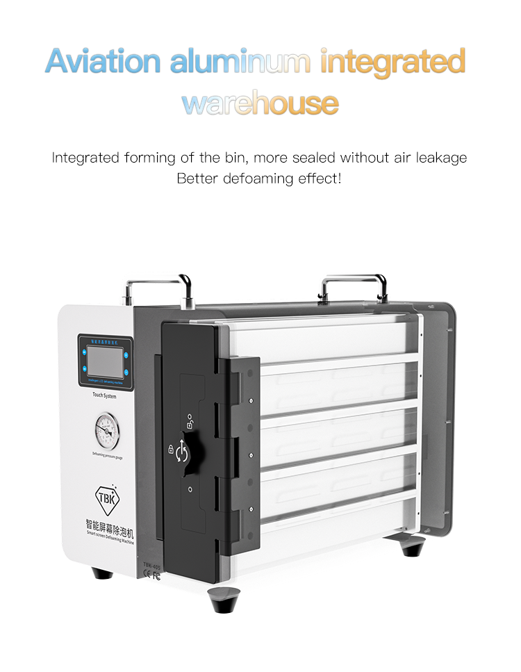 TBK405 15inch Bubble Removing Machine Defoamer Built-in Air Compressor Phone Tablet iPad Screen Bubble Remover Intelligent LCD Screen Defoaming Machine