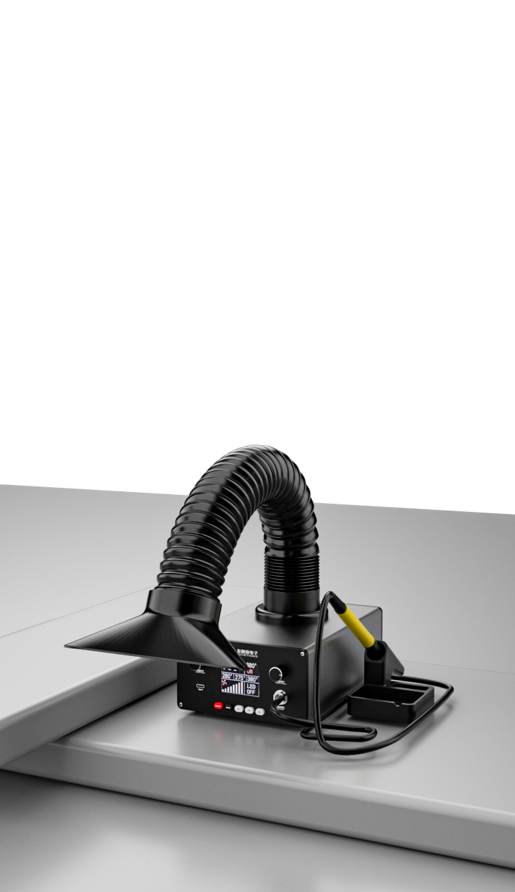 TBK D201 Intelligent Thermostatic Soldering Iron with Smoke Exhaust, Mobile Phone Chip PCB Welding Repair Tool T12
