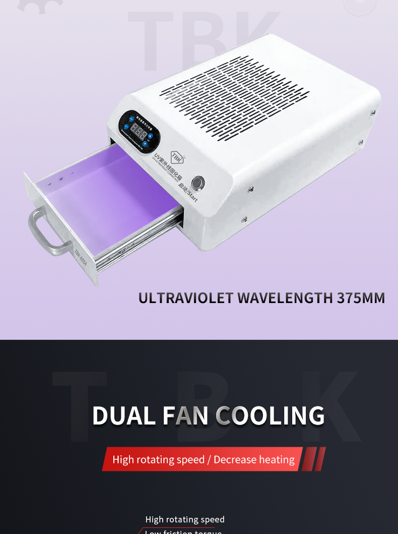 TBK-605A Mini UV Curing Box with 100 Bulbs