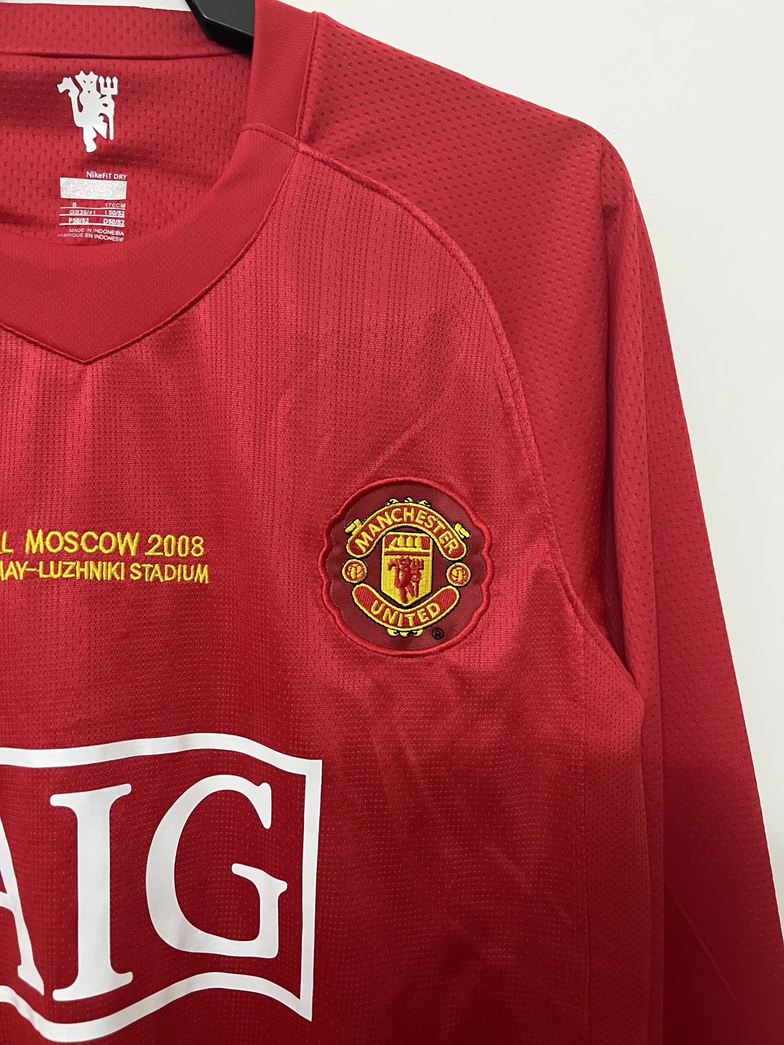 2007/08 Manchester United Home Champions League Edition Long Sleeve Retro Football Shirt
