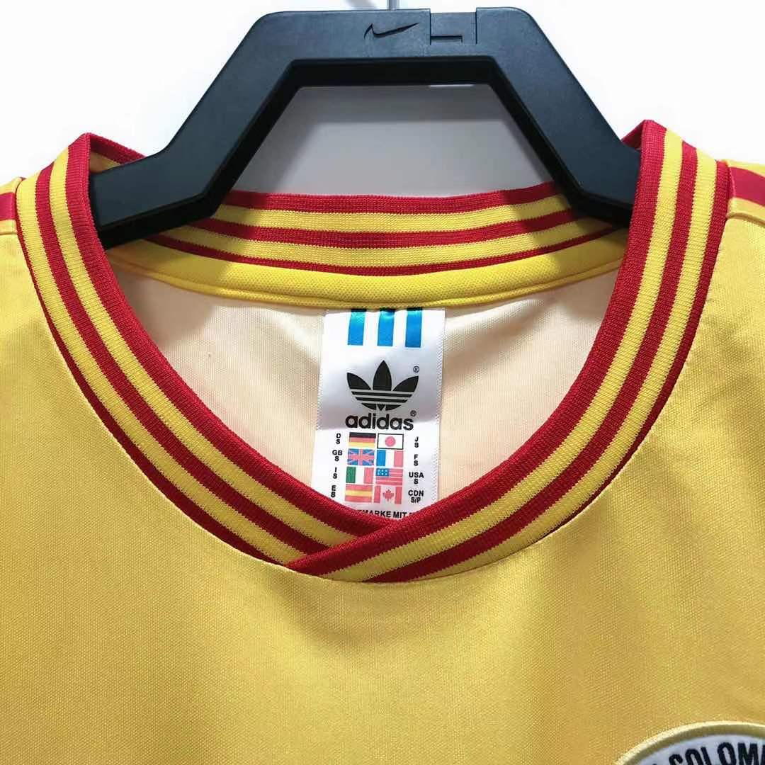 1990 Colombia home national team retro football jersey