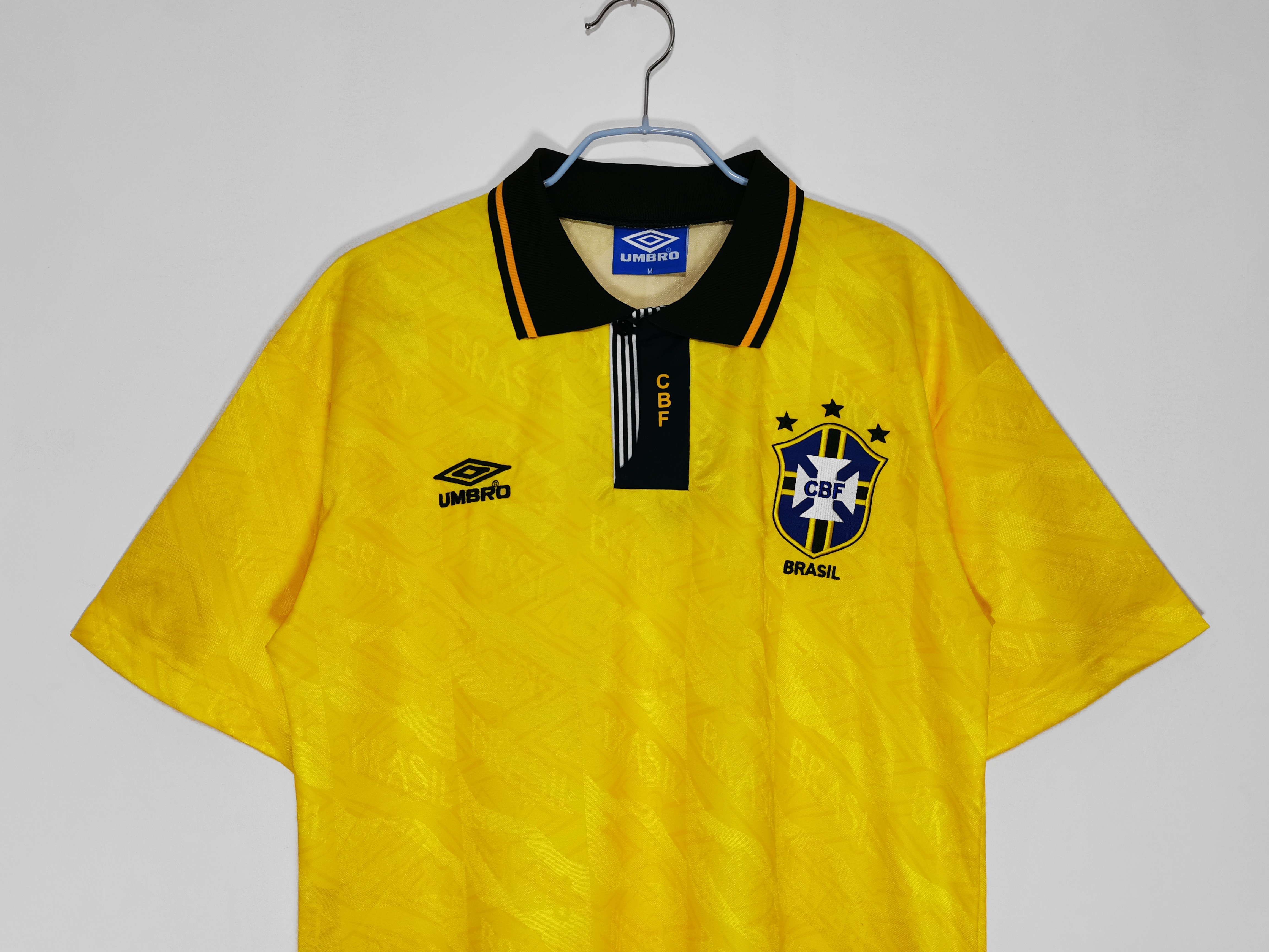 1991/93 Brazil home national team retro jersey