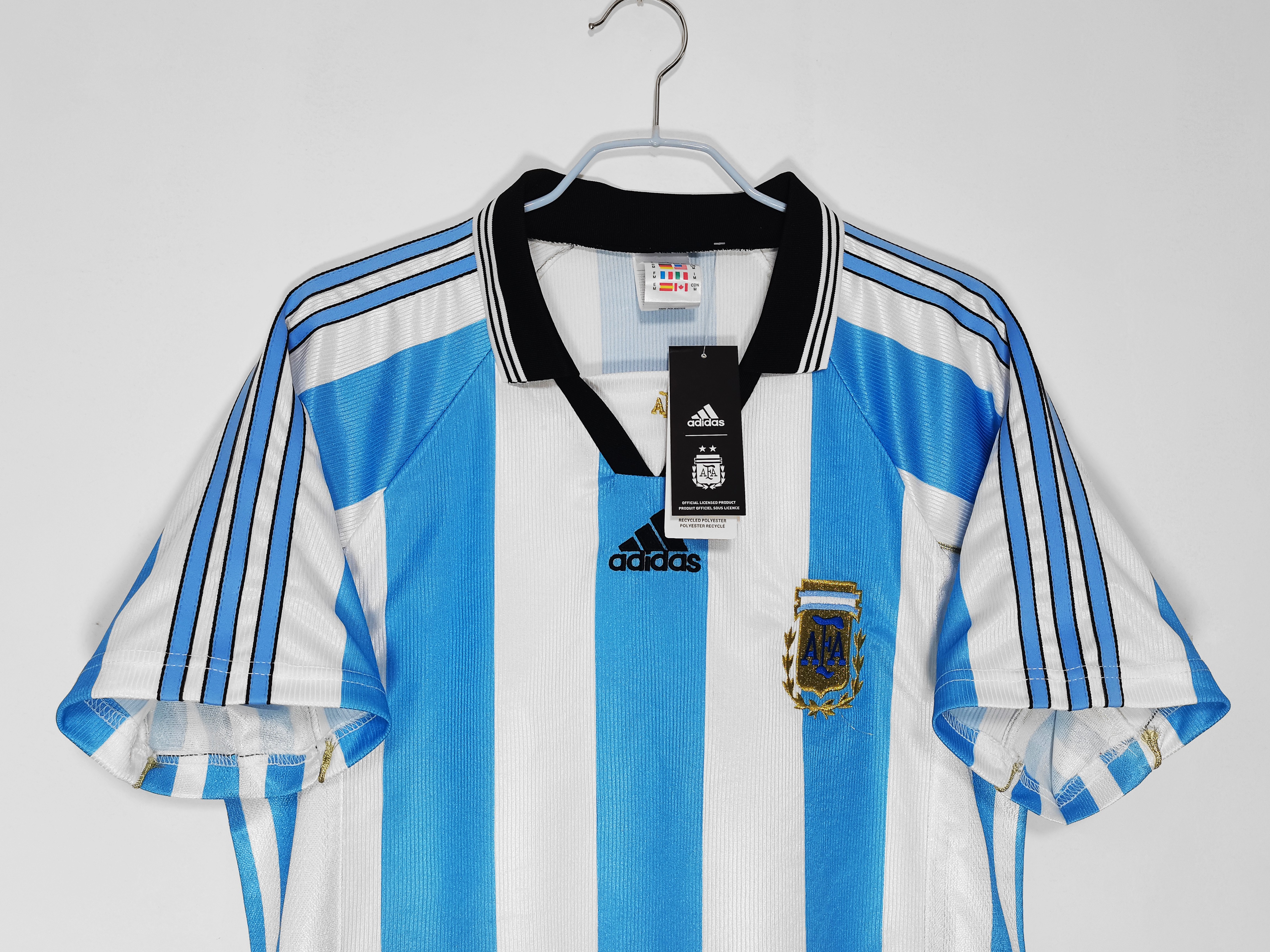 1998/99 Argentina home national team retro football jersey