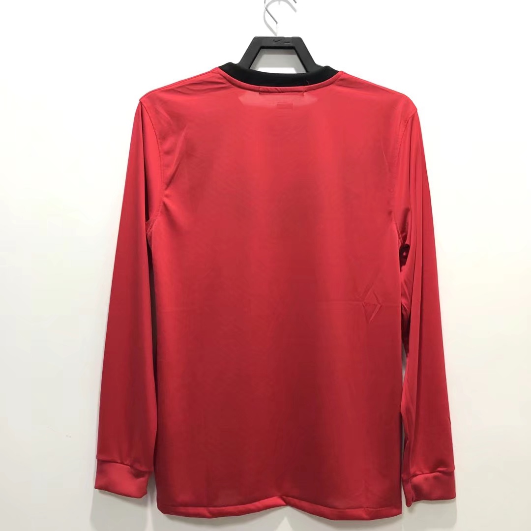 2010 Manchester United home MUFC long-sleeved retro football jersey