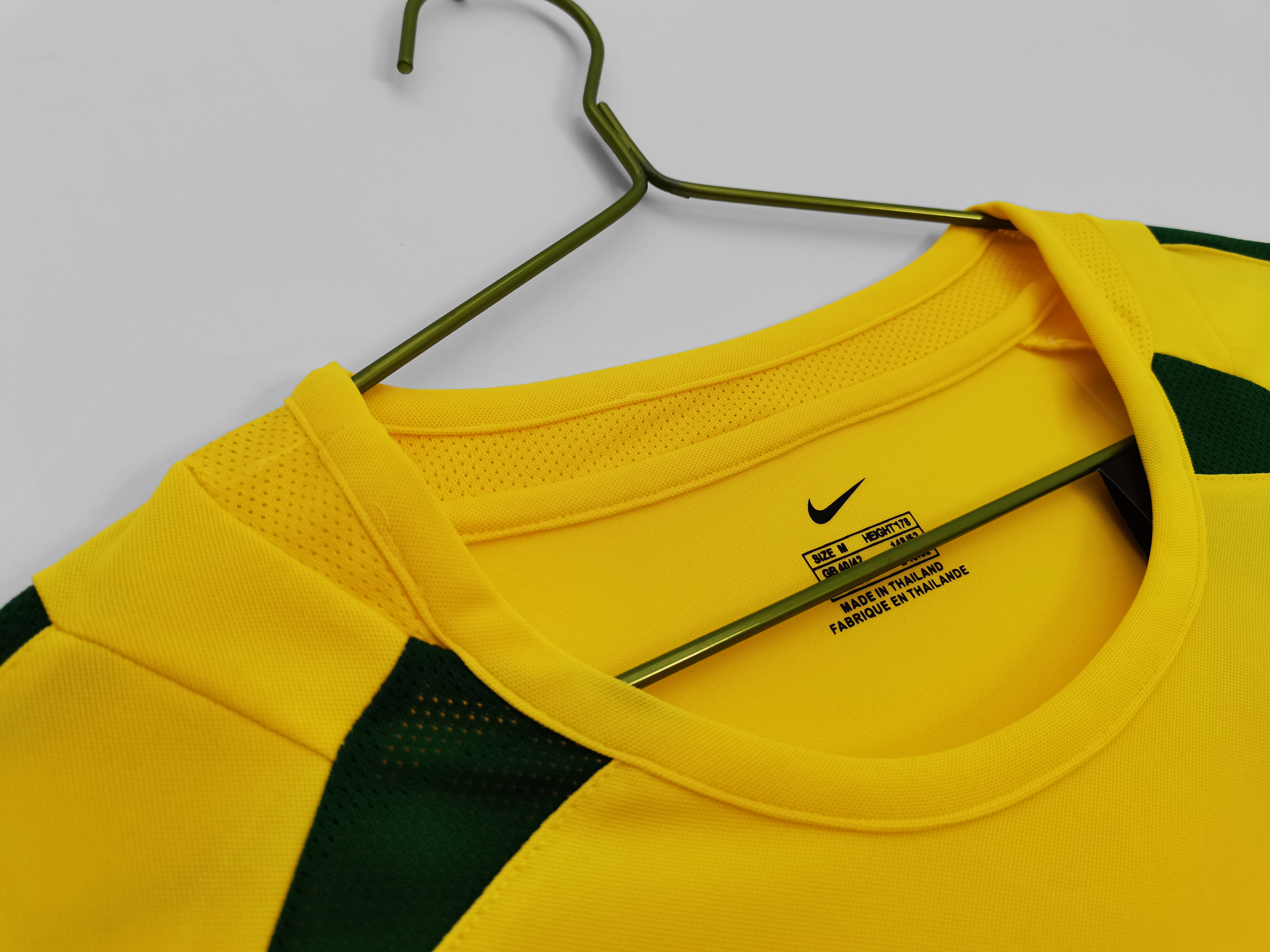 2002 Brazil home national team retro football jersey