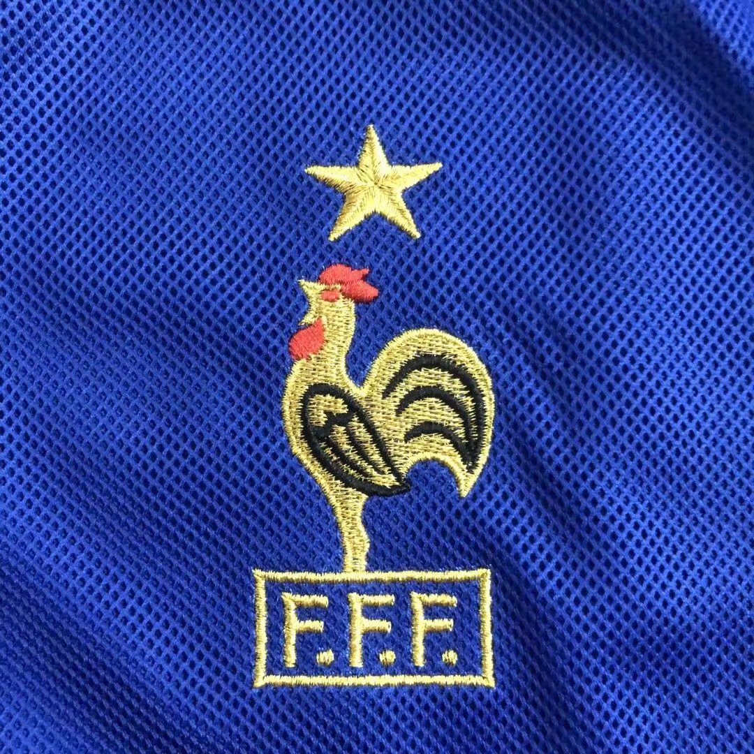2002 France Home National Team Retro Shirt