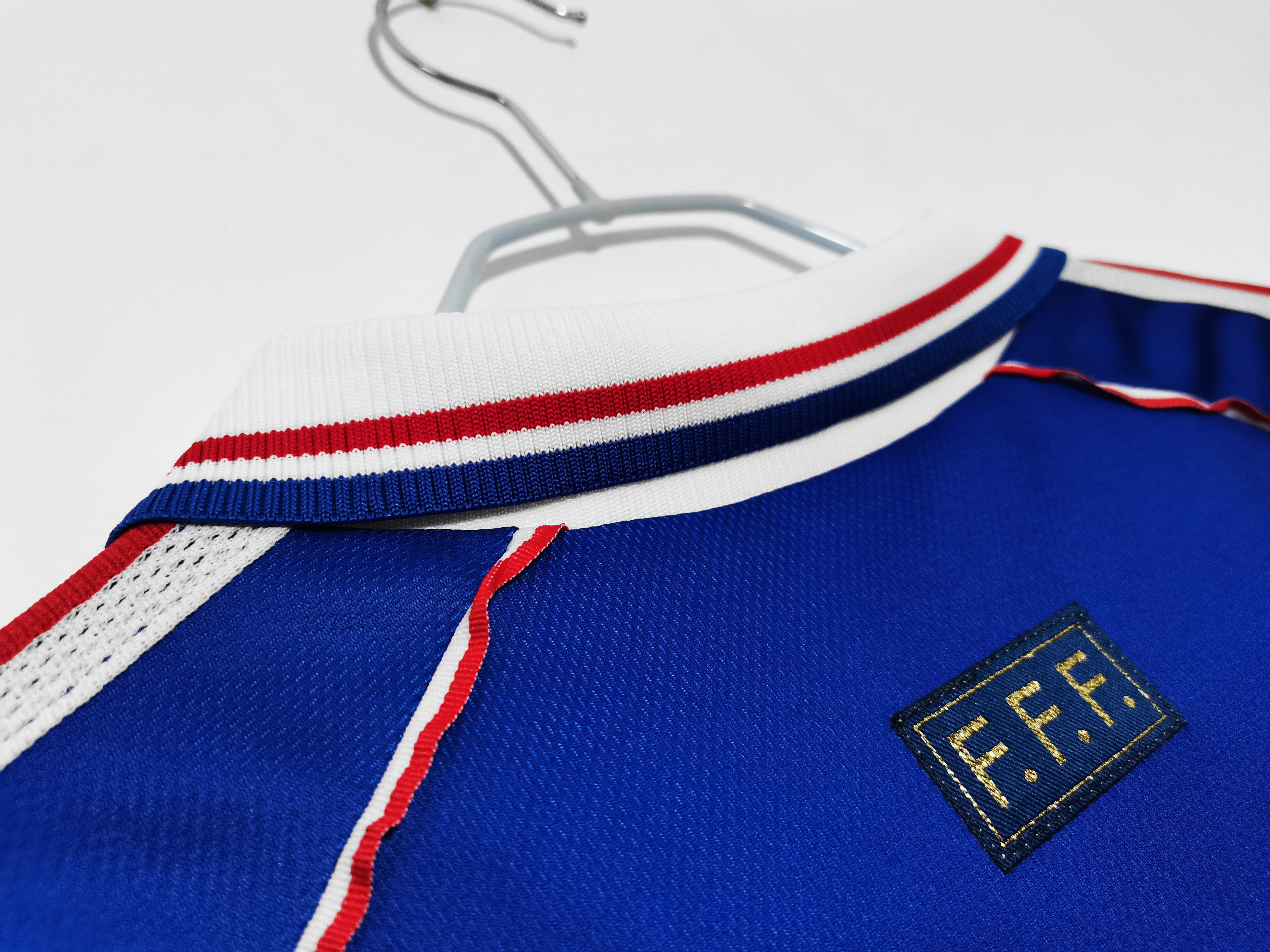 1998 France Home World Cup Long Sleeve Retro Football Jersey