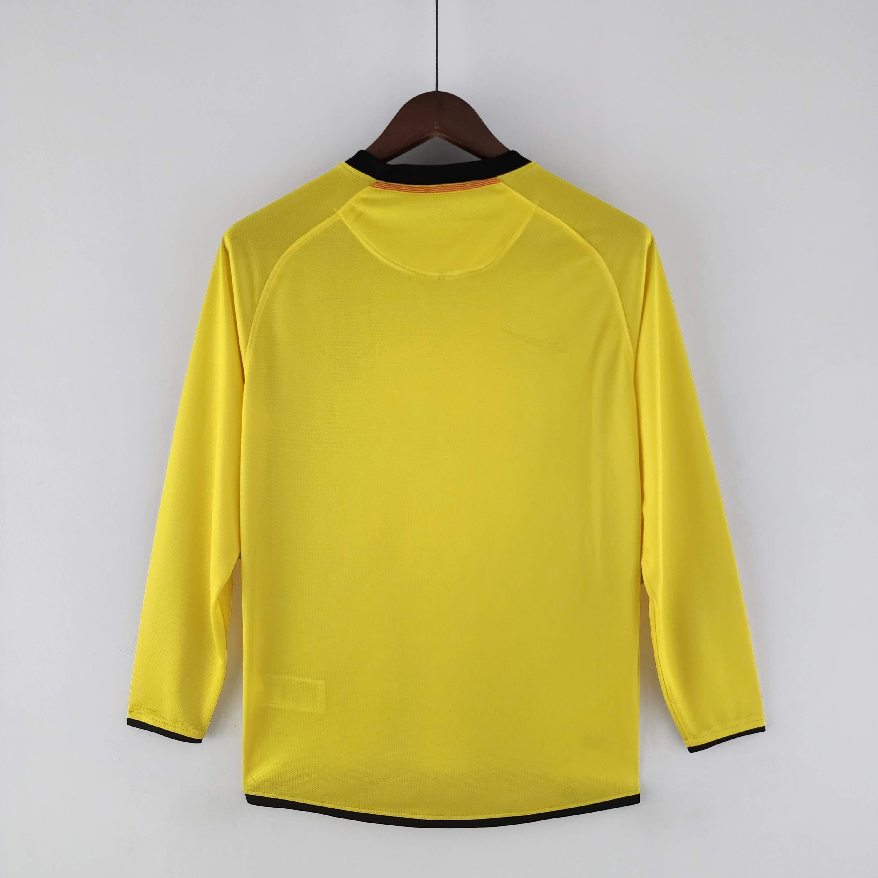 2008/09 Barcelona Away Long  Sleeve Retro Shirt