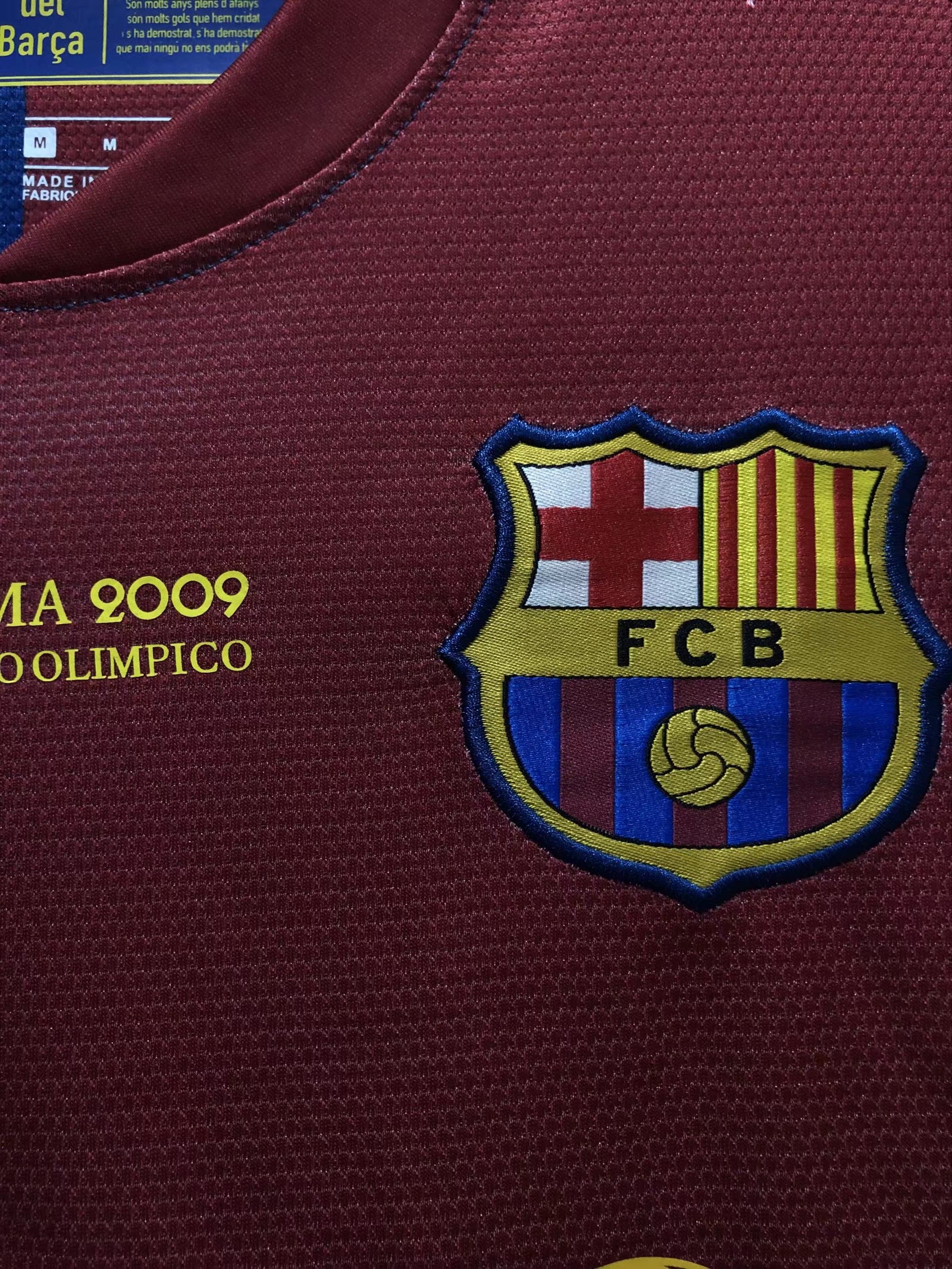2008/09 Barcelona Home Long Sleeve Champions League Edition Retro Football Jersey