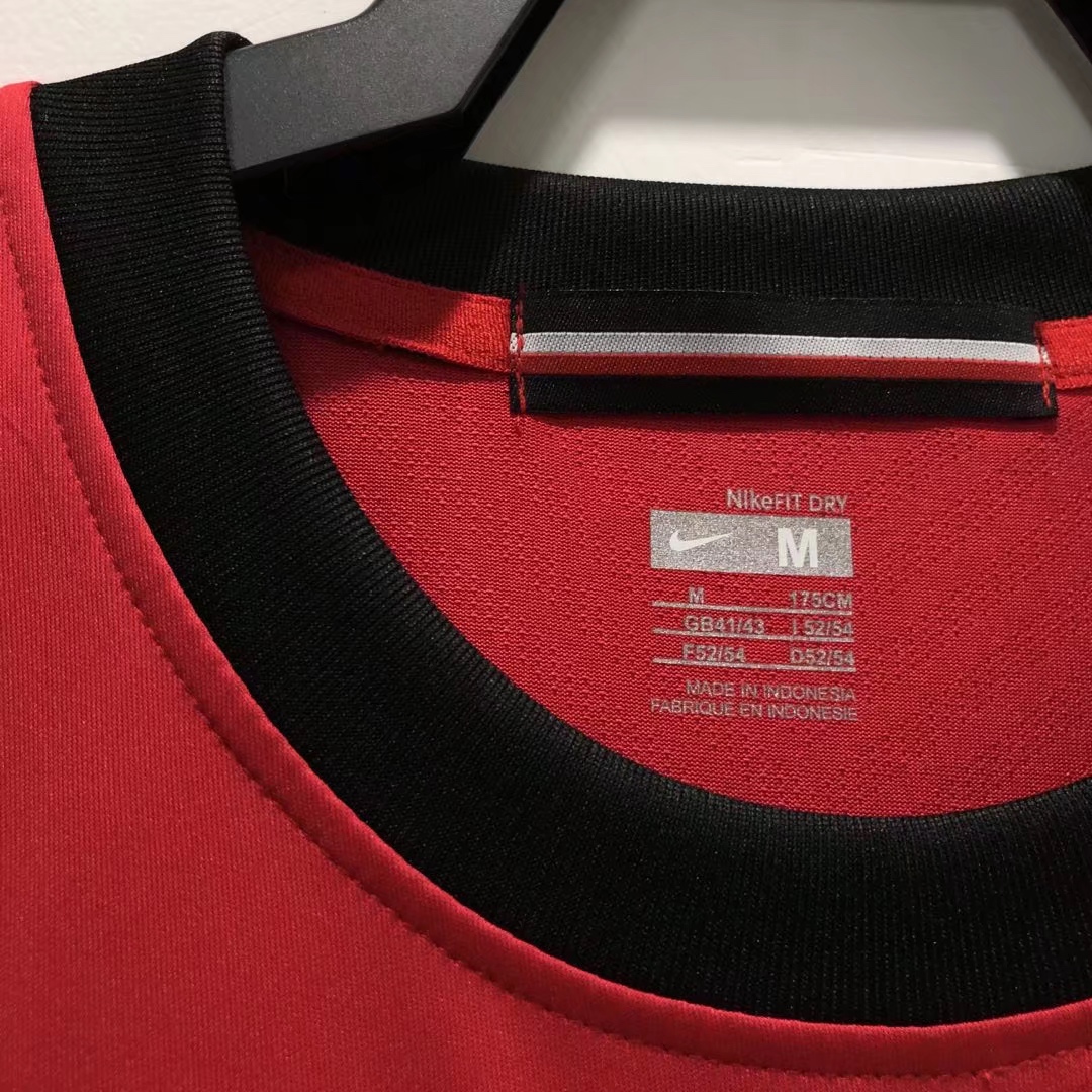 2010 Manchester United home MUFC long-sleeved retro football jersey