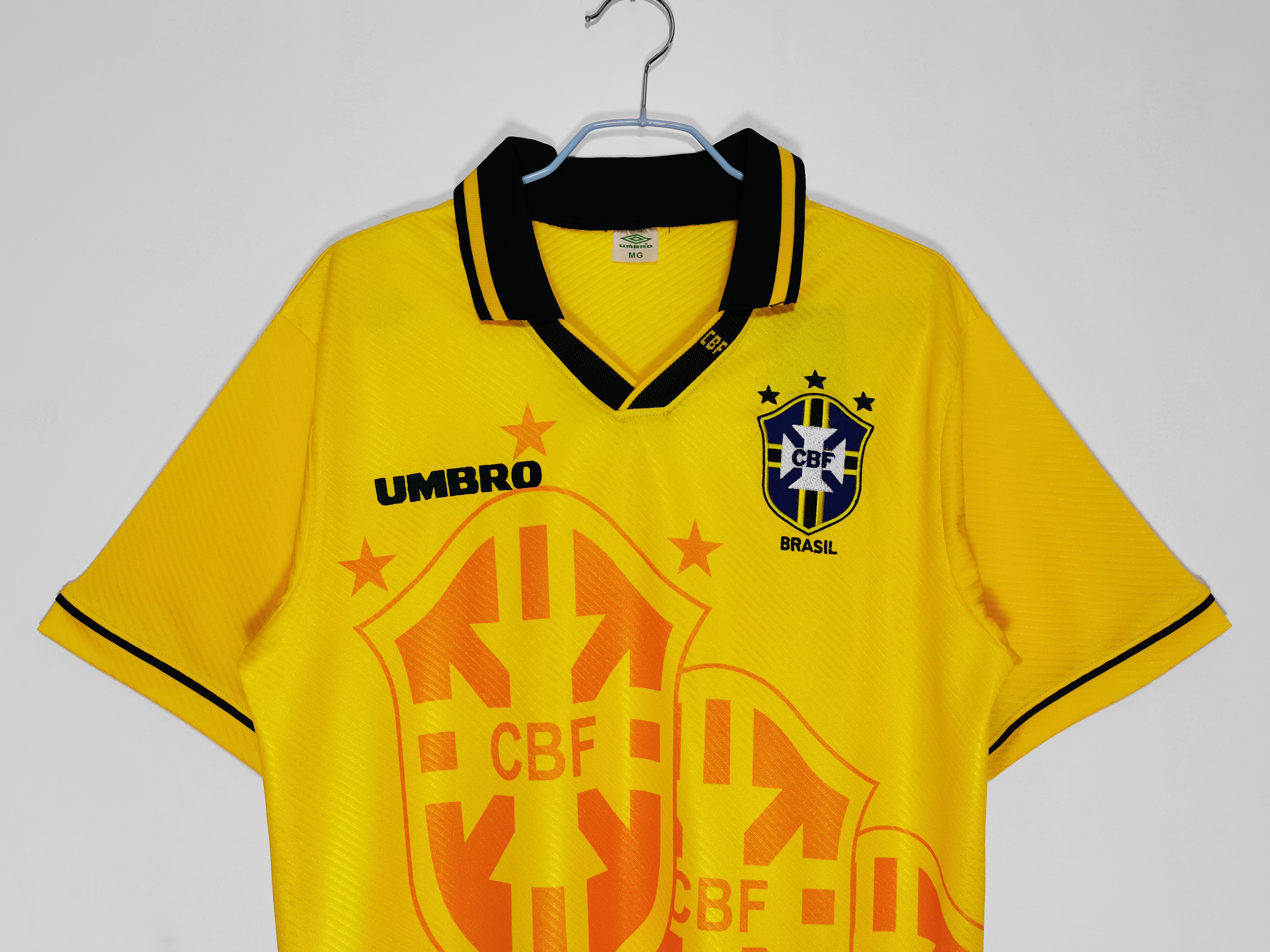 1994 Brazil home national team retro football jersey