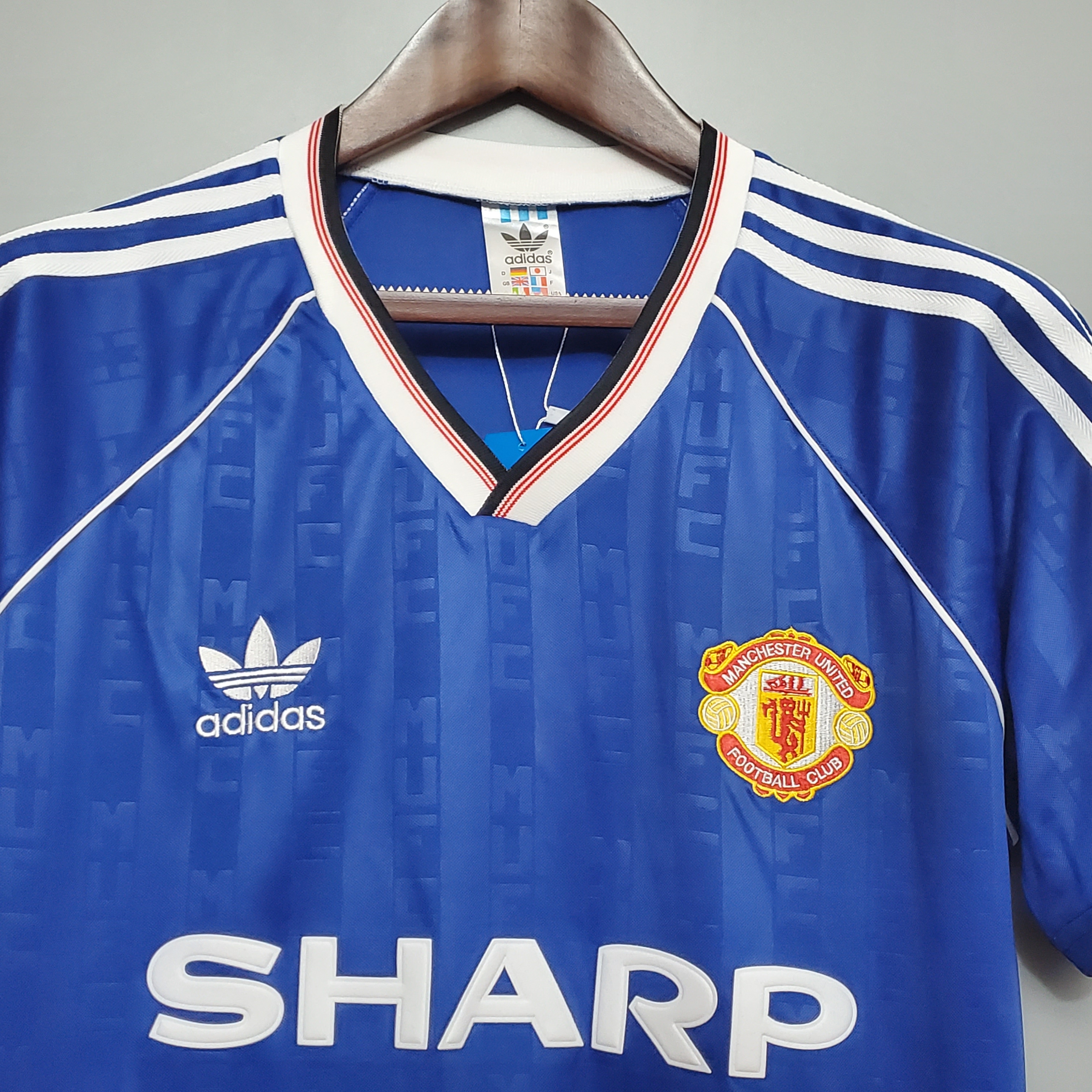 1988 MUFC Manchester United Blue Vintage Shirt M-U
