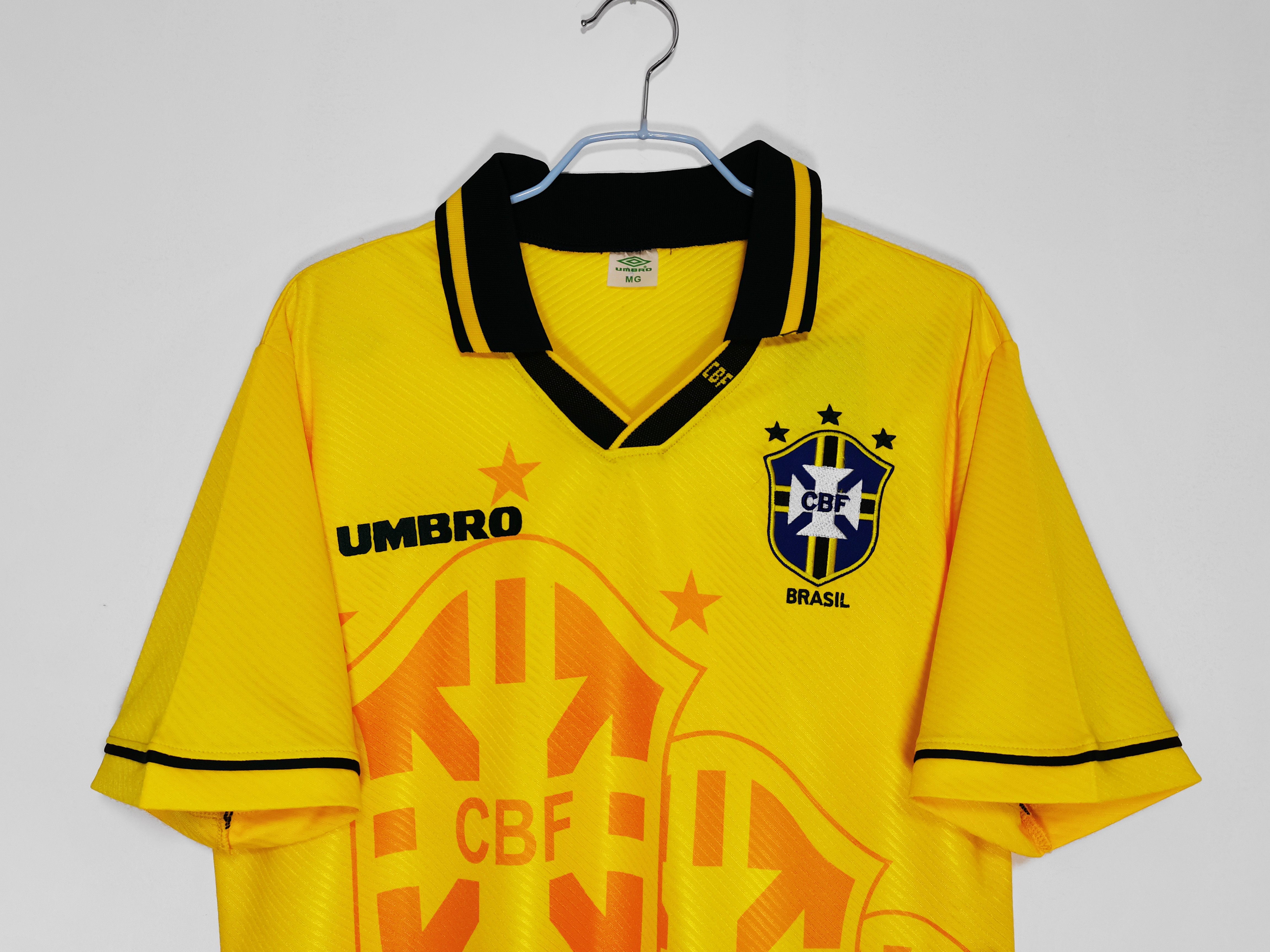 1994 Brazil home national team retro football jersey