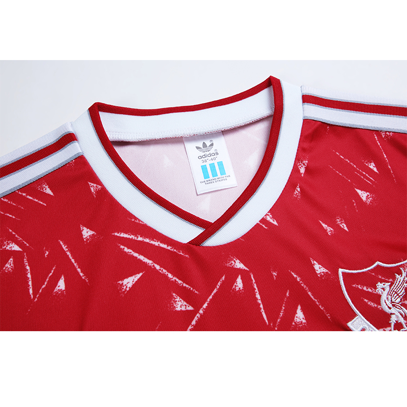 1989/91 Liverpool Home Long Sleeve Retro Football Shirt