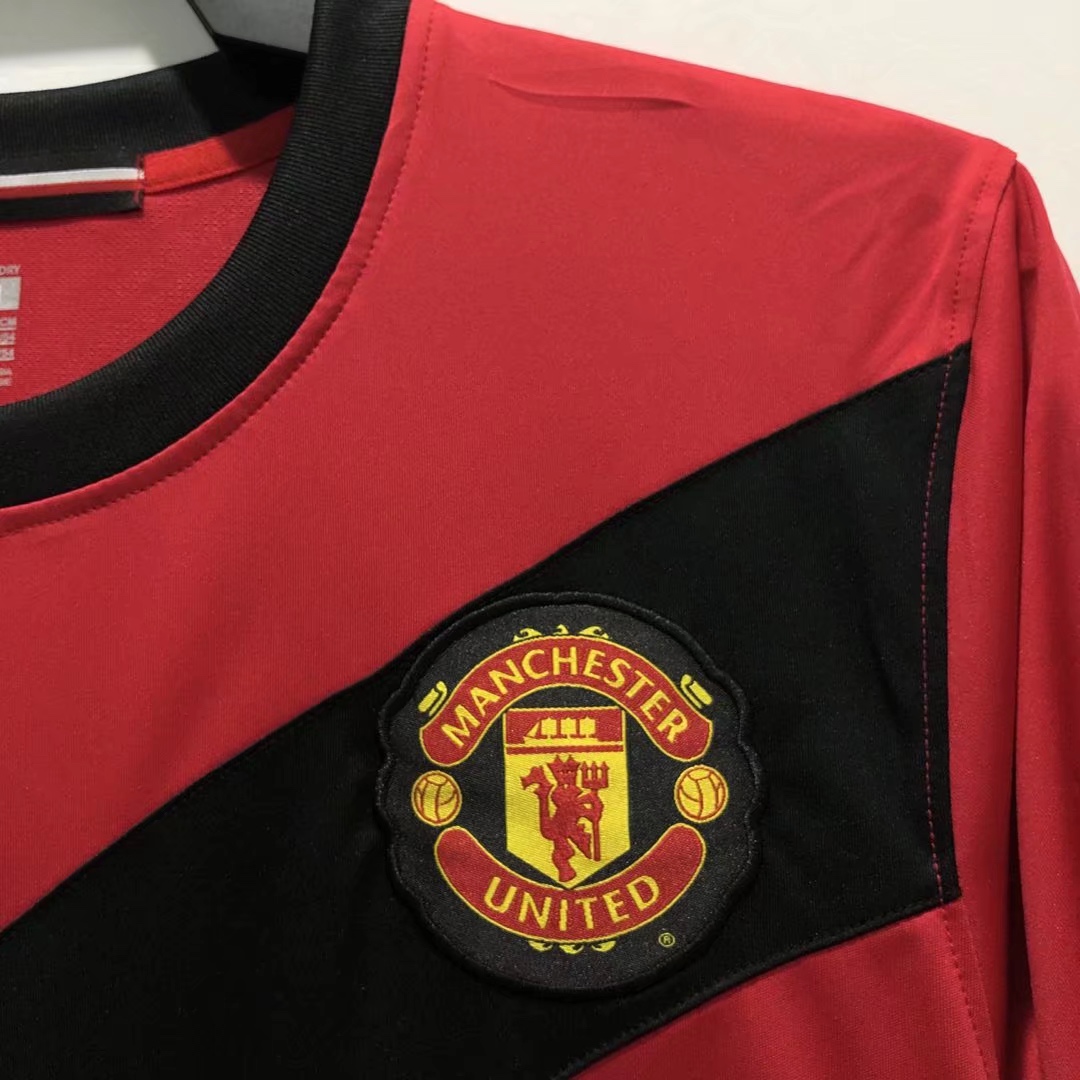 2010 Manchester United home MUFC long-sleeved retro football jersey