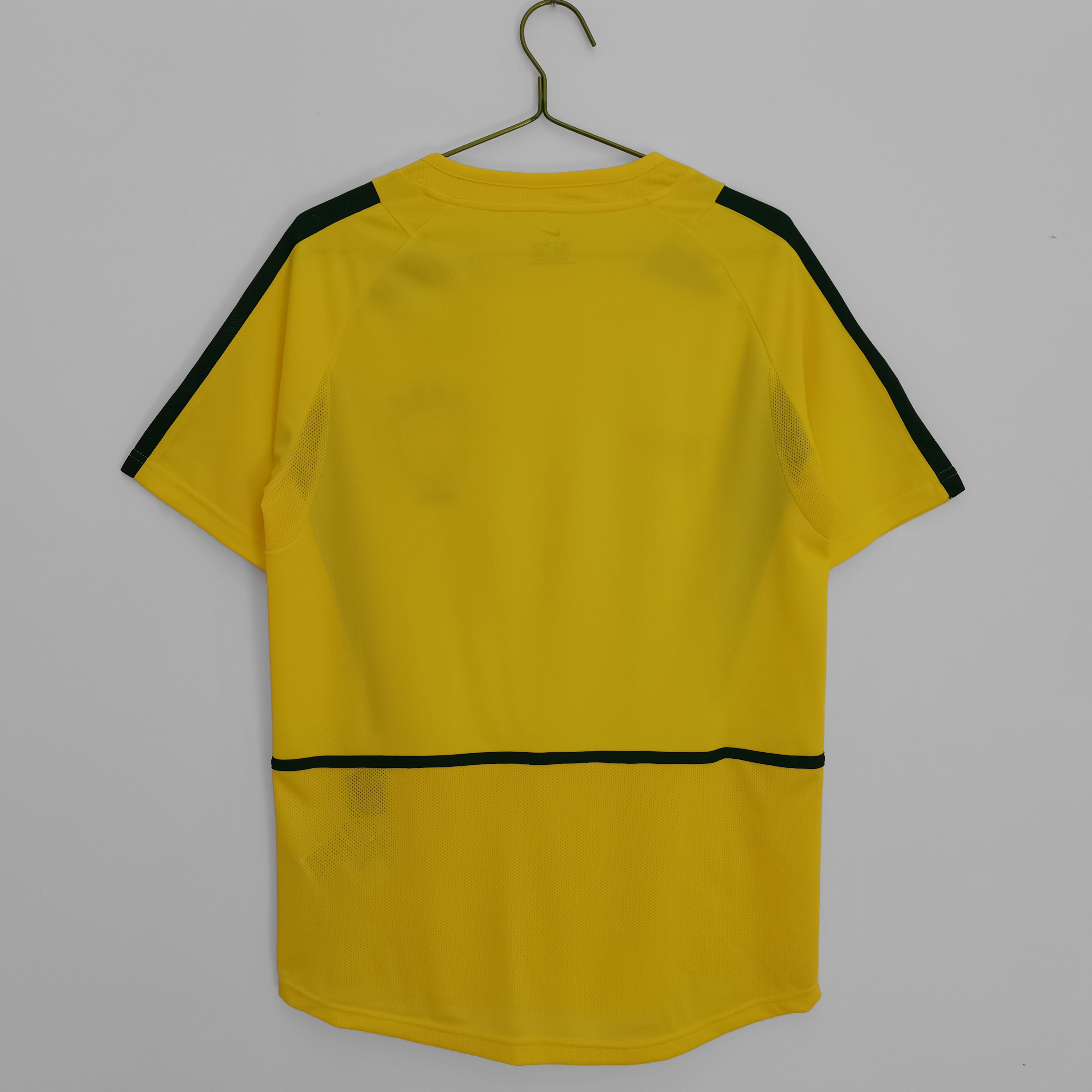 2002 Brazil home national team retro football jersey