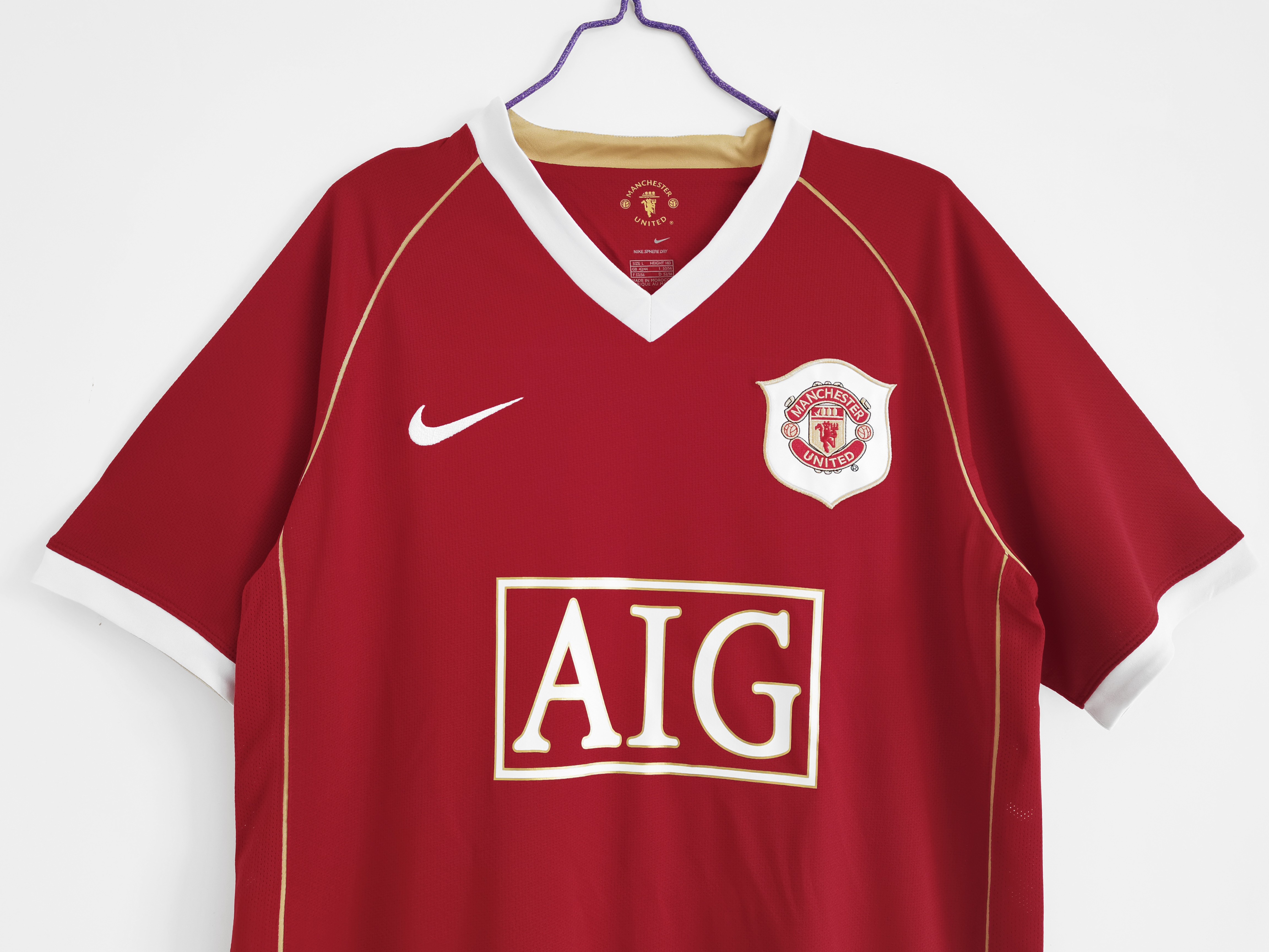 2006-07 MUFC Manchester United Home Retro Football Shirt