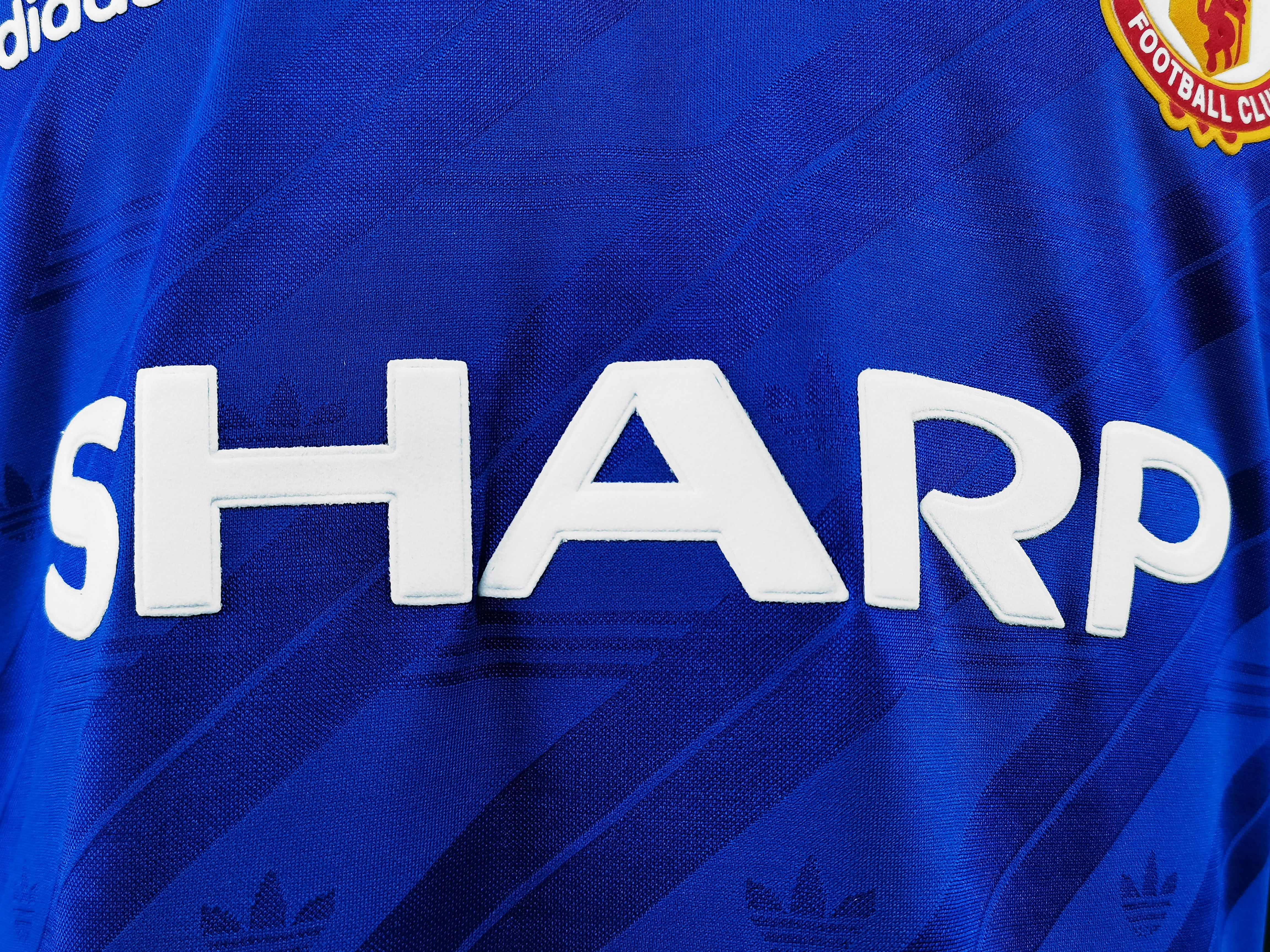 1986 Blue Manchester United Vintage Shirt Player Edition