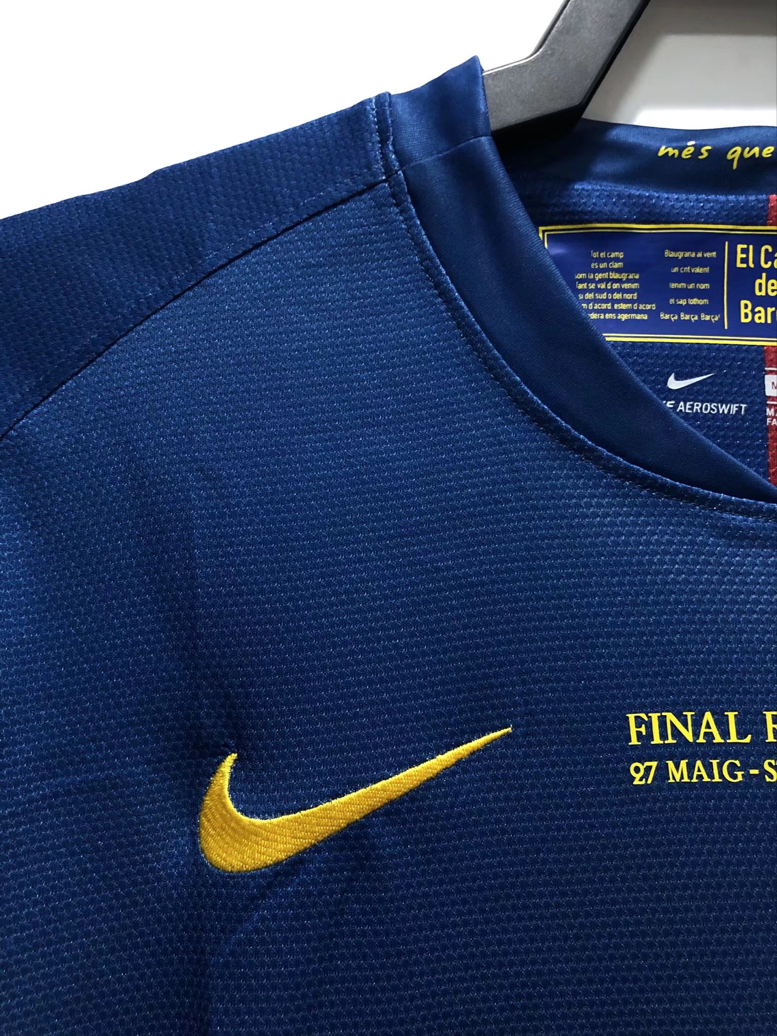 2008/09 Barcelona Home Long Sleeve Champions League Edition Retro Football Jersey