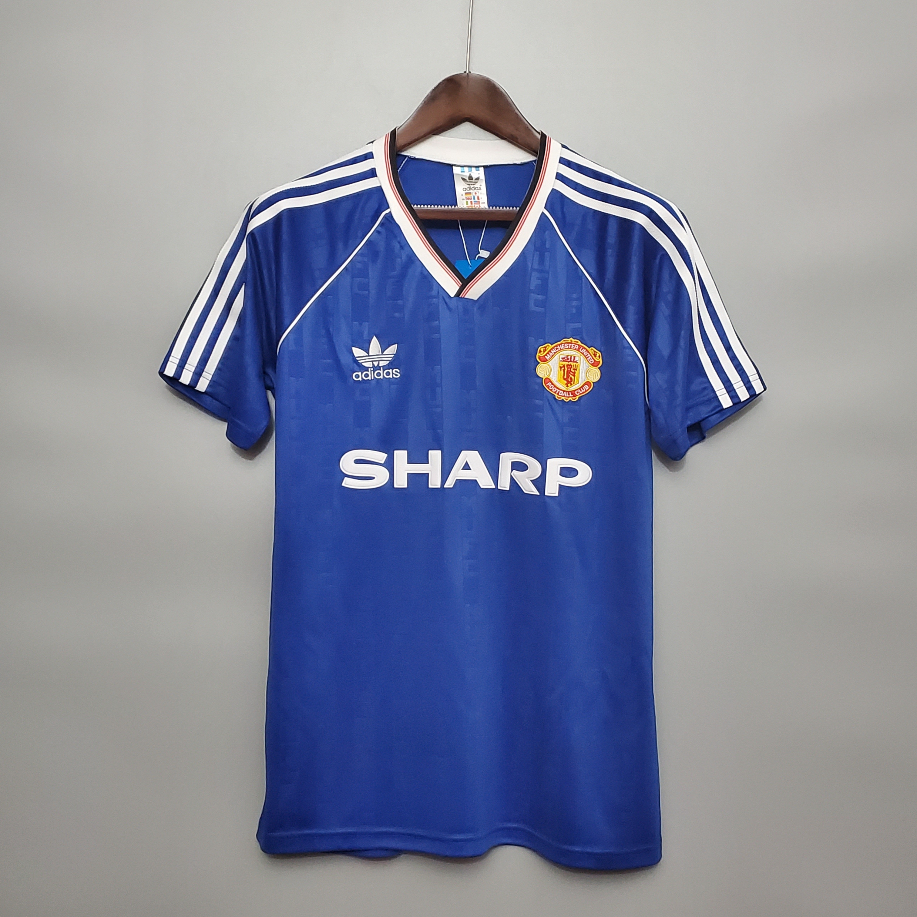 1988 MUFC Manchester United Blue Vintage Shirt M-U