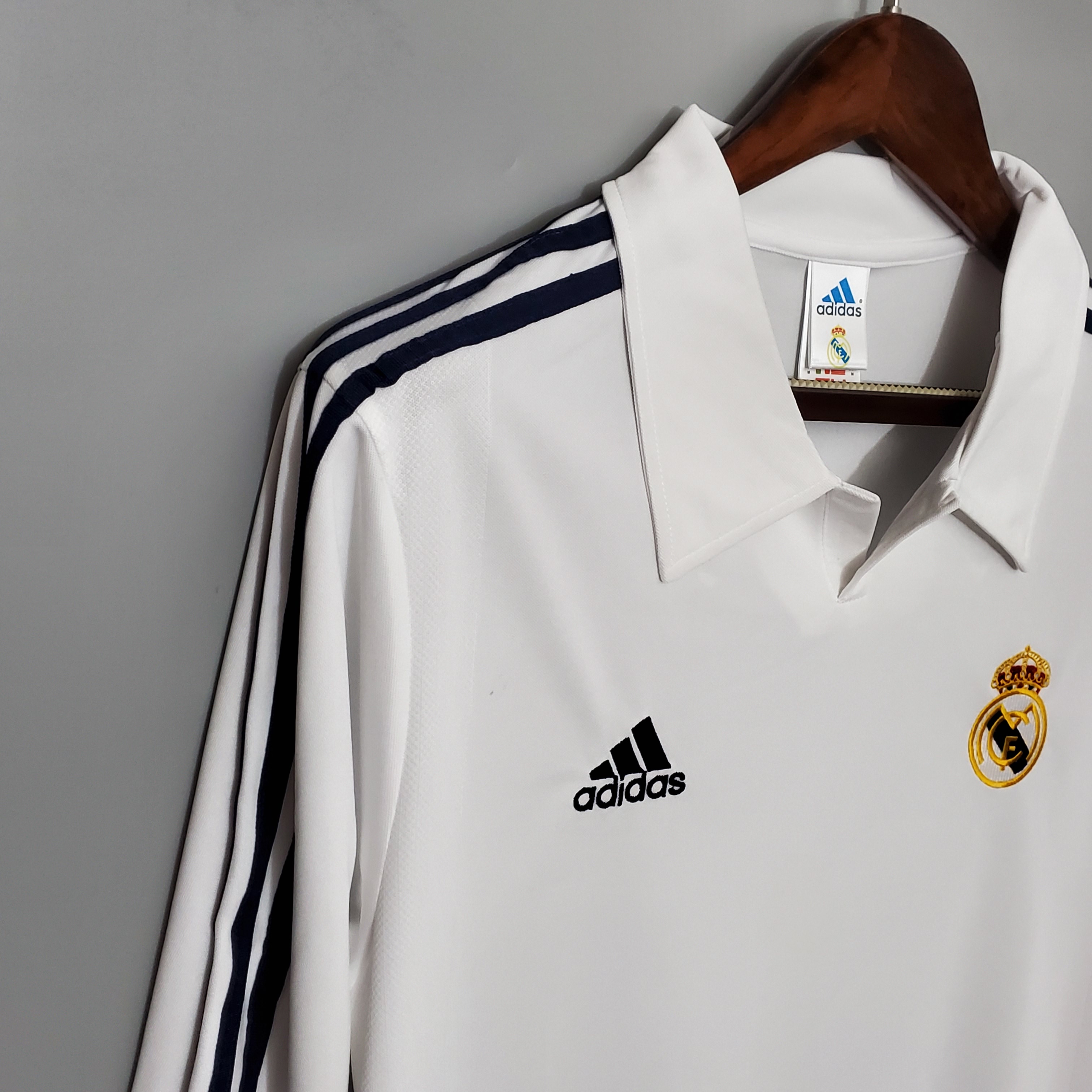 2002 Real Madrid Home Long Sleeve Vintage Jersey