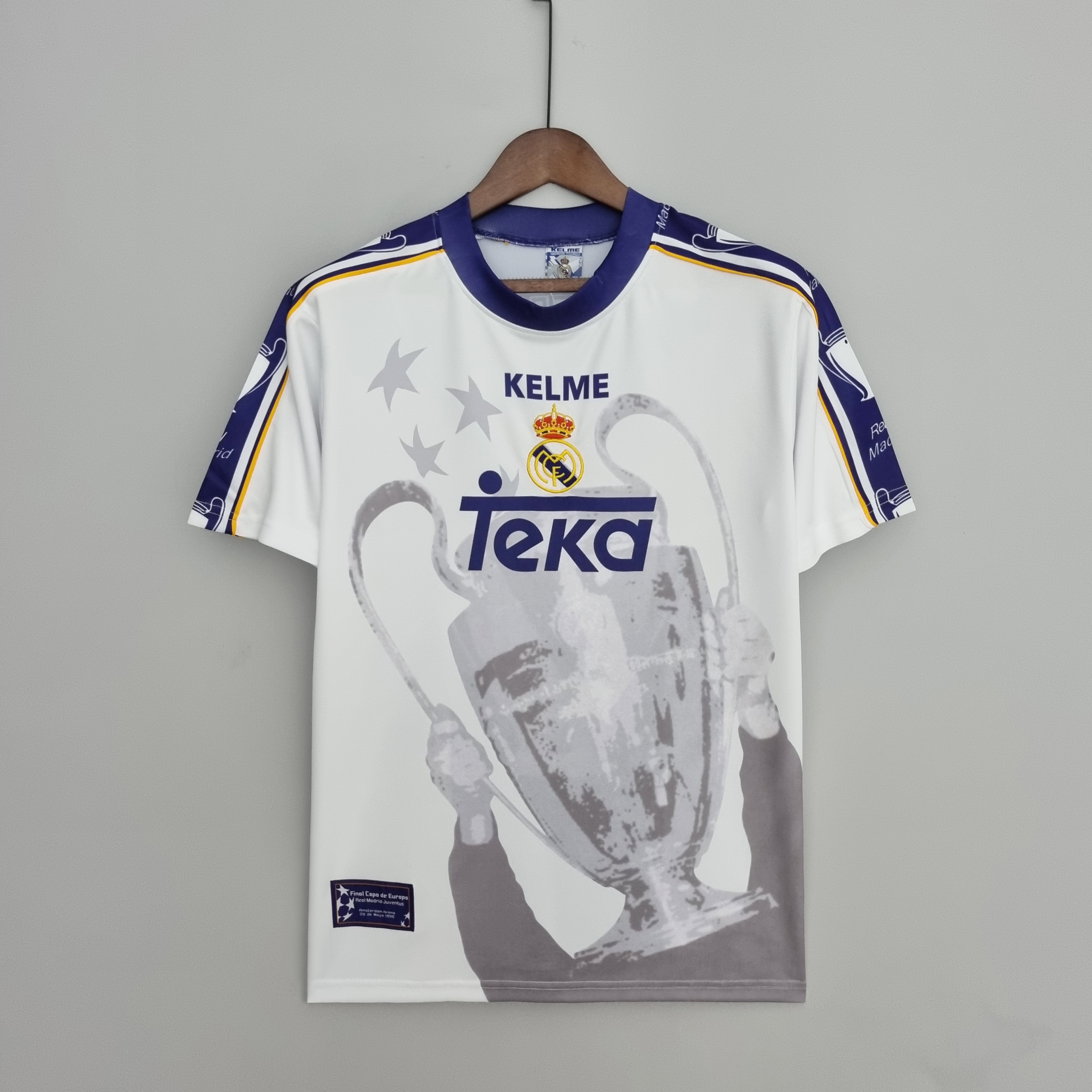 1997/98 Real Madrid Champions League 7 Champion  Retro Shirt