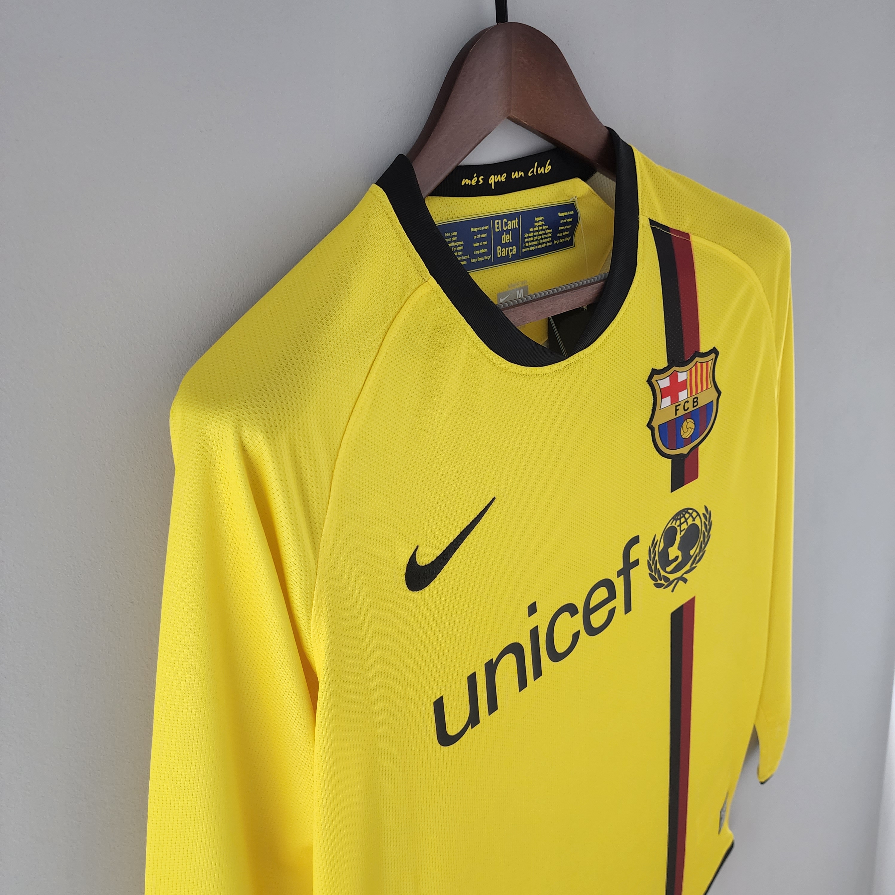 2008/09 Barcelona Away Long  Sleeve Retro Shirt