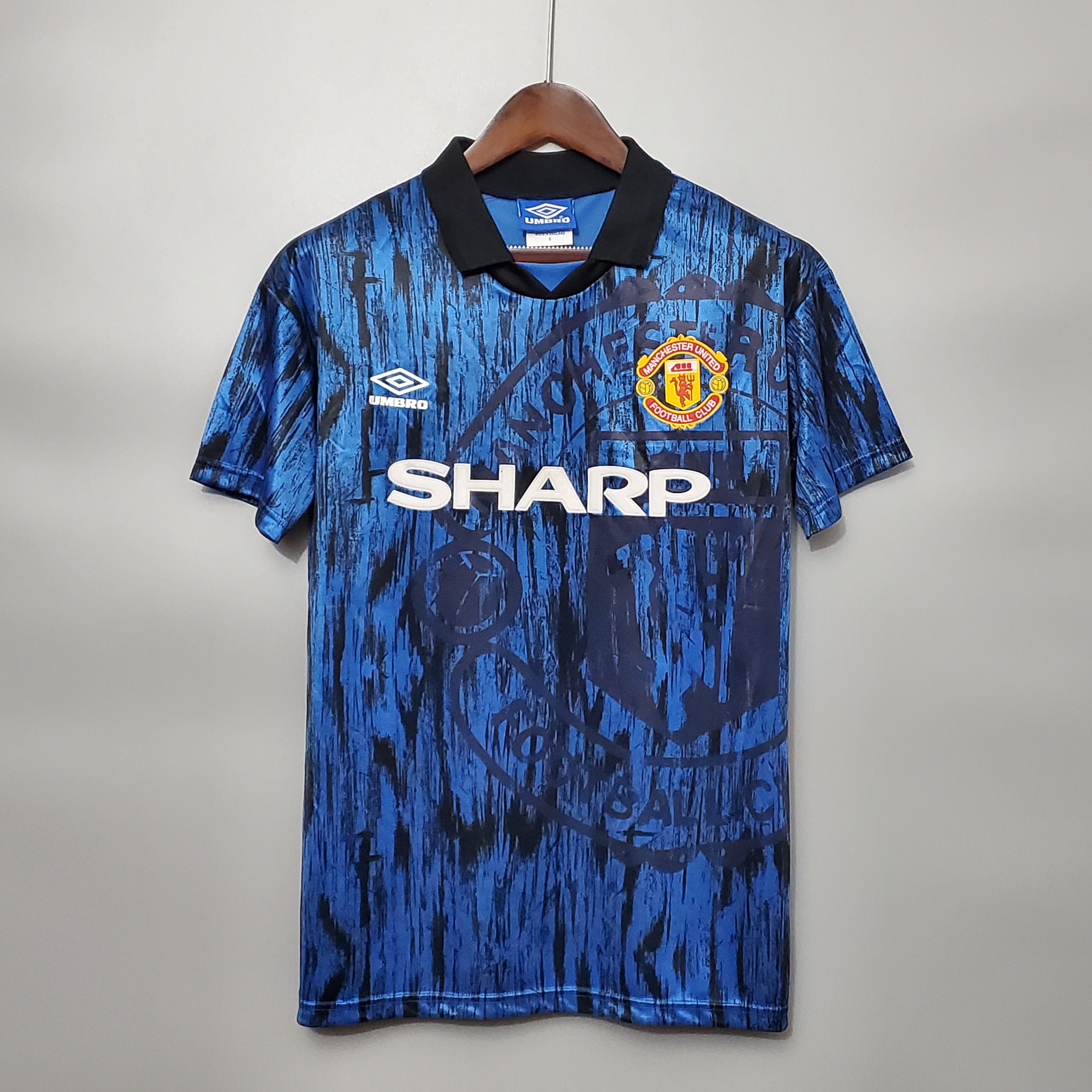 1992/93 Manchester United MUFC Black Retro Vintage Shirt M-U