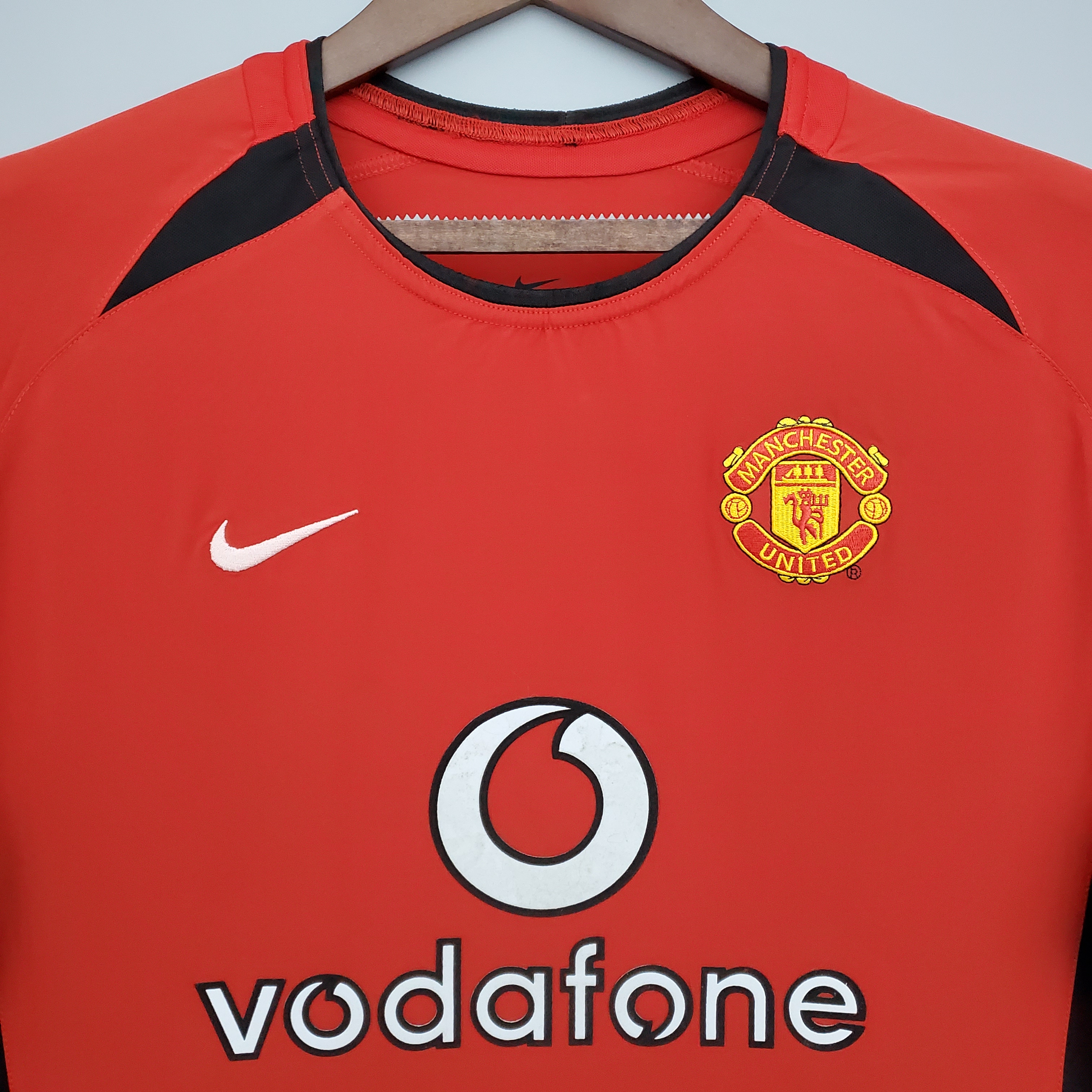 2002/04 Manchester United Home MUFC Long Sleeve Retro Football Shirt M-U