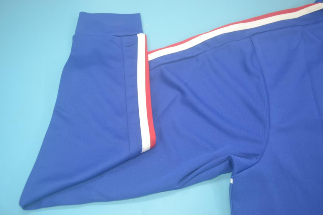 1984 France Home World Cup Long Sleeve Retro Football Jersey