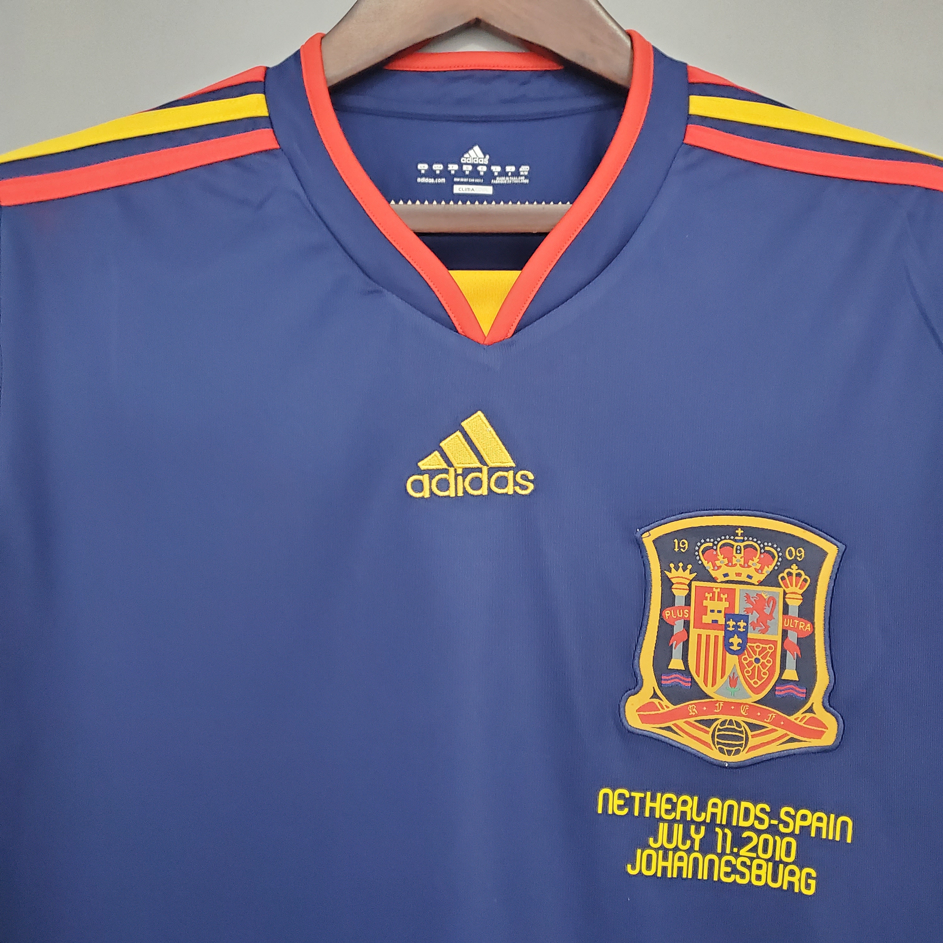 2010 Spain Away National Team Retro Rootball Jersey