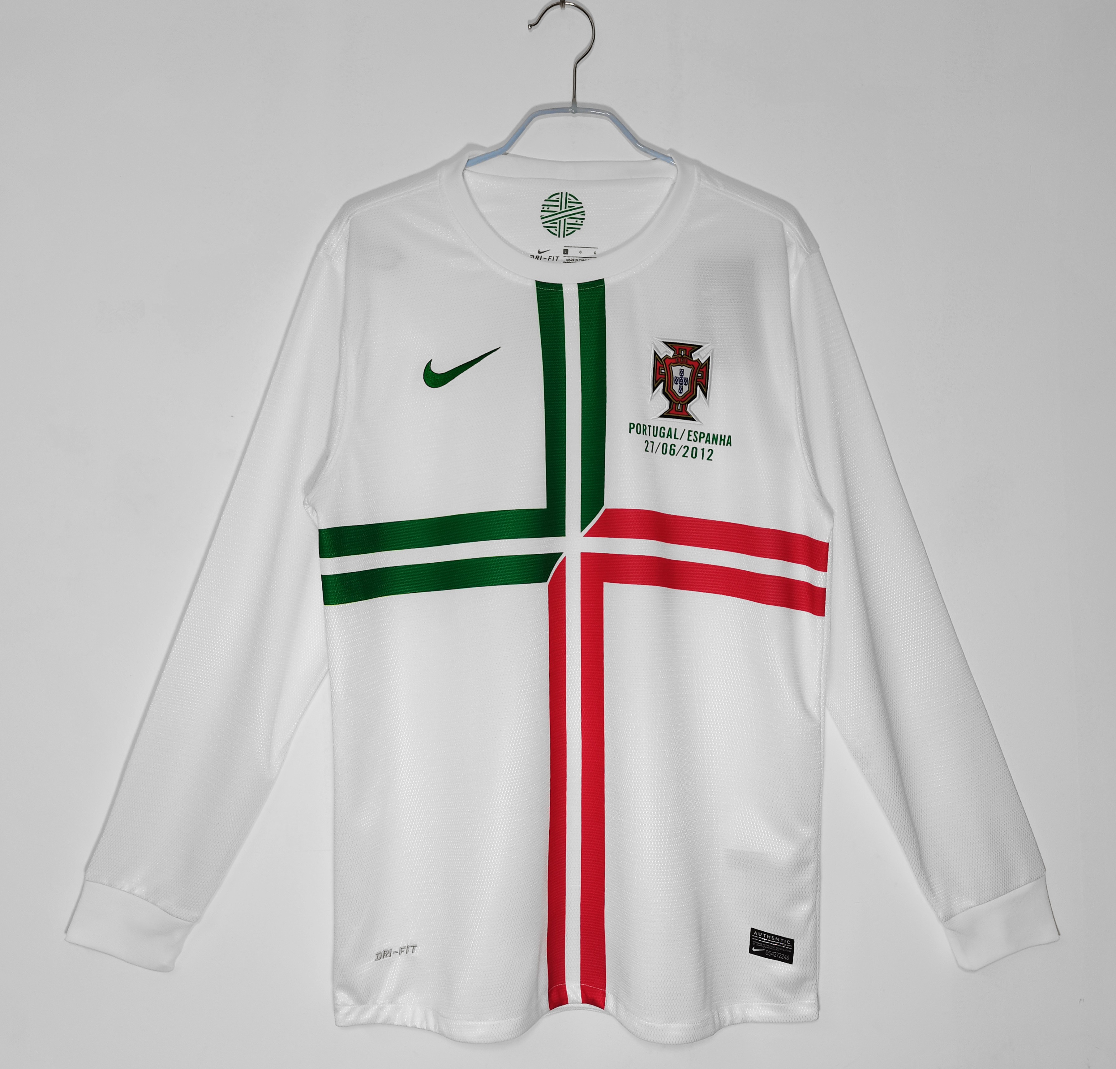 2012 Portugal Away Long Sleeve Retro Football Shirt