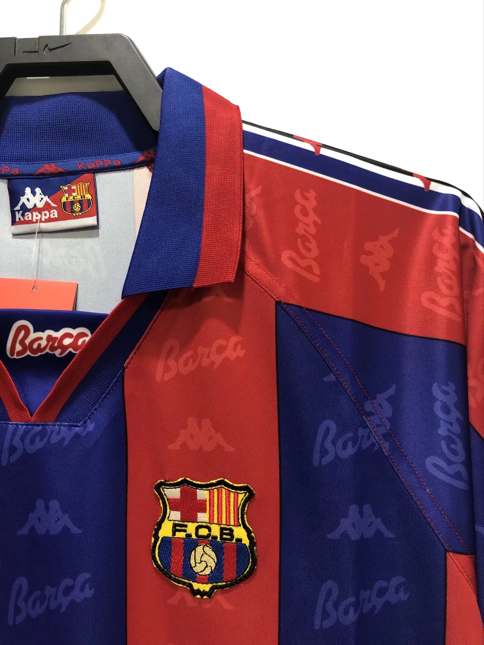 1996/97 Barcelona Home Long Sleeve Retro Football Shirt